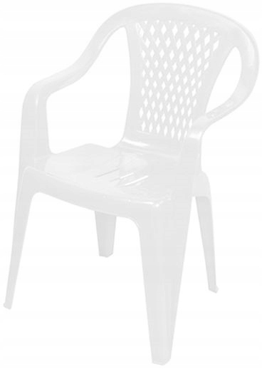 Silná záhradná stolička Balkón Biele stoličky