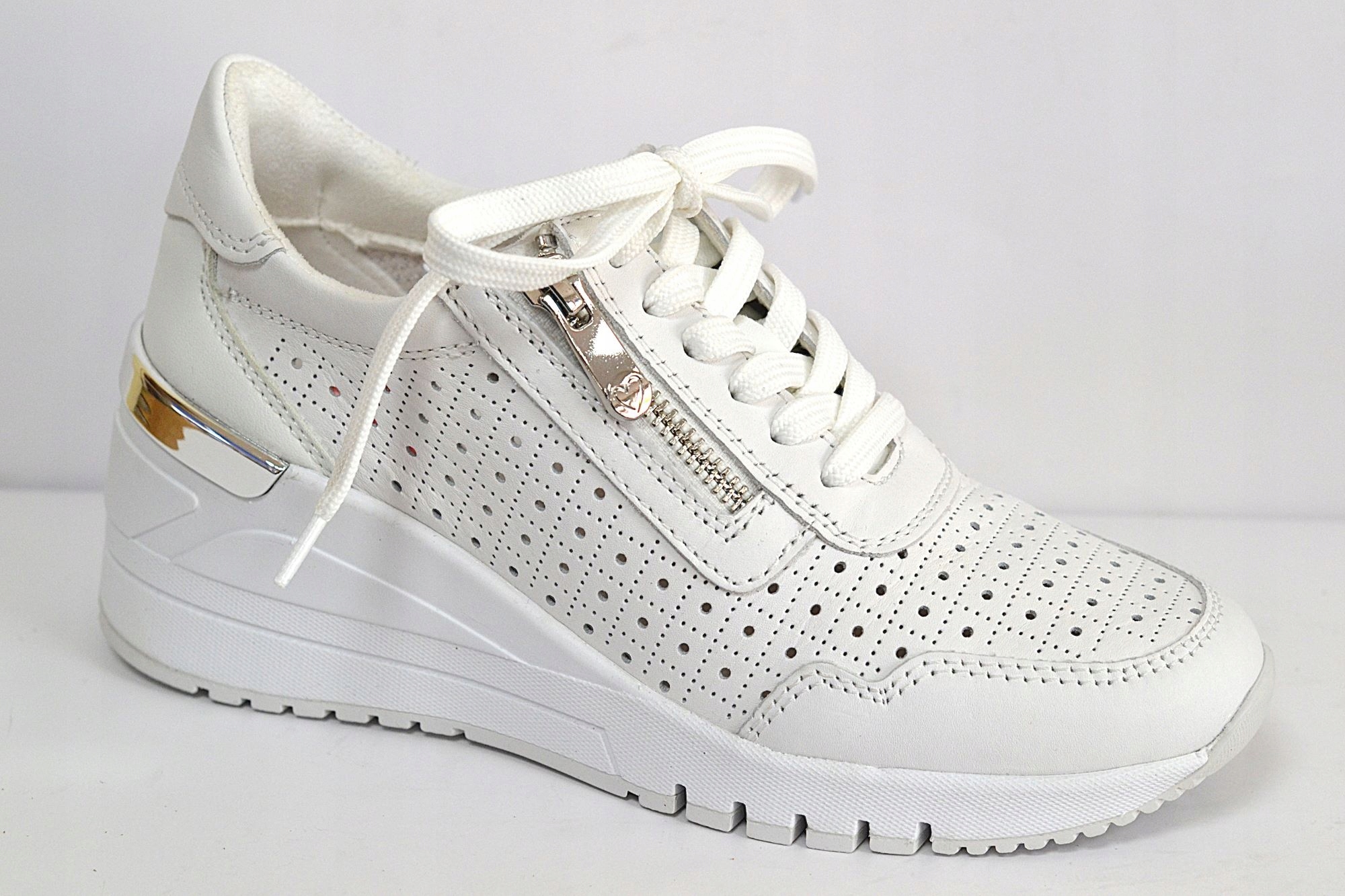 Marco Tozzi 23501-44 Sportovní Bílý Ažur Koturn VEL.41