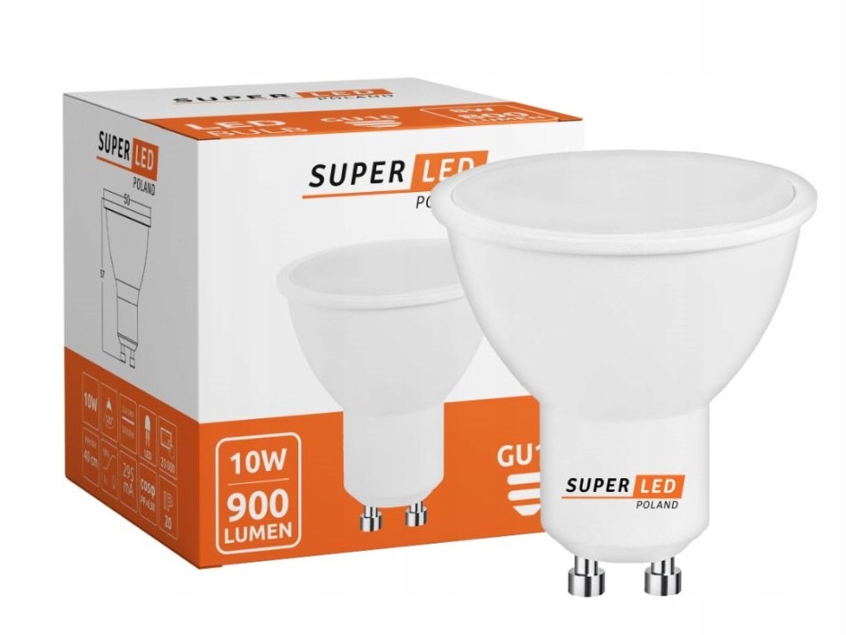 

Żarówka Led GU10 10W 2835 barwa ciepła