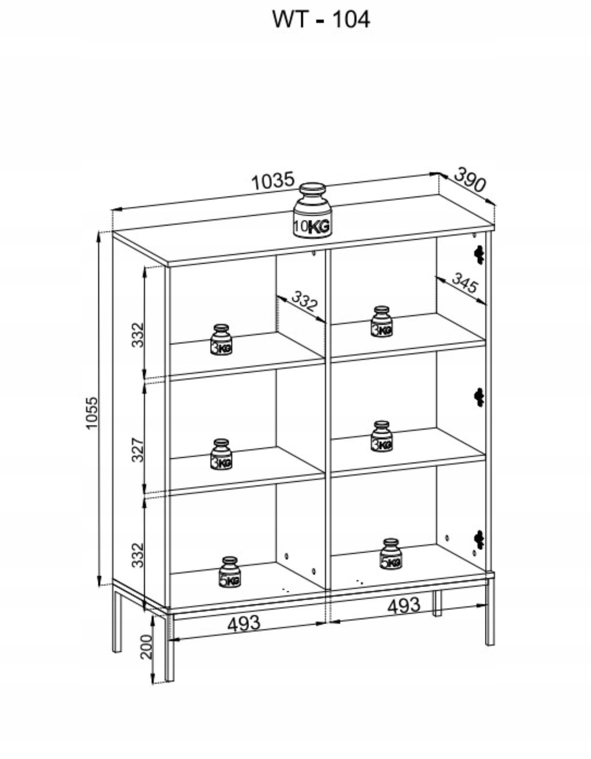 Witryna SENTO wt104 kaszmir Kolekcja SENTO