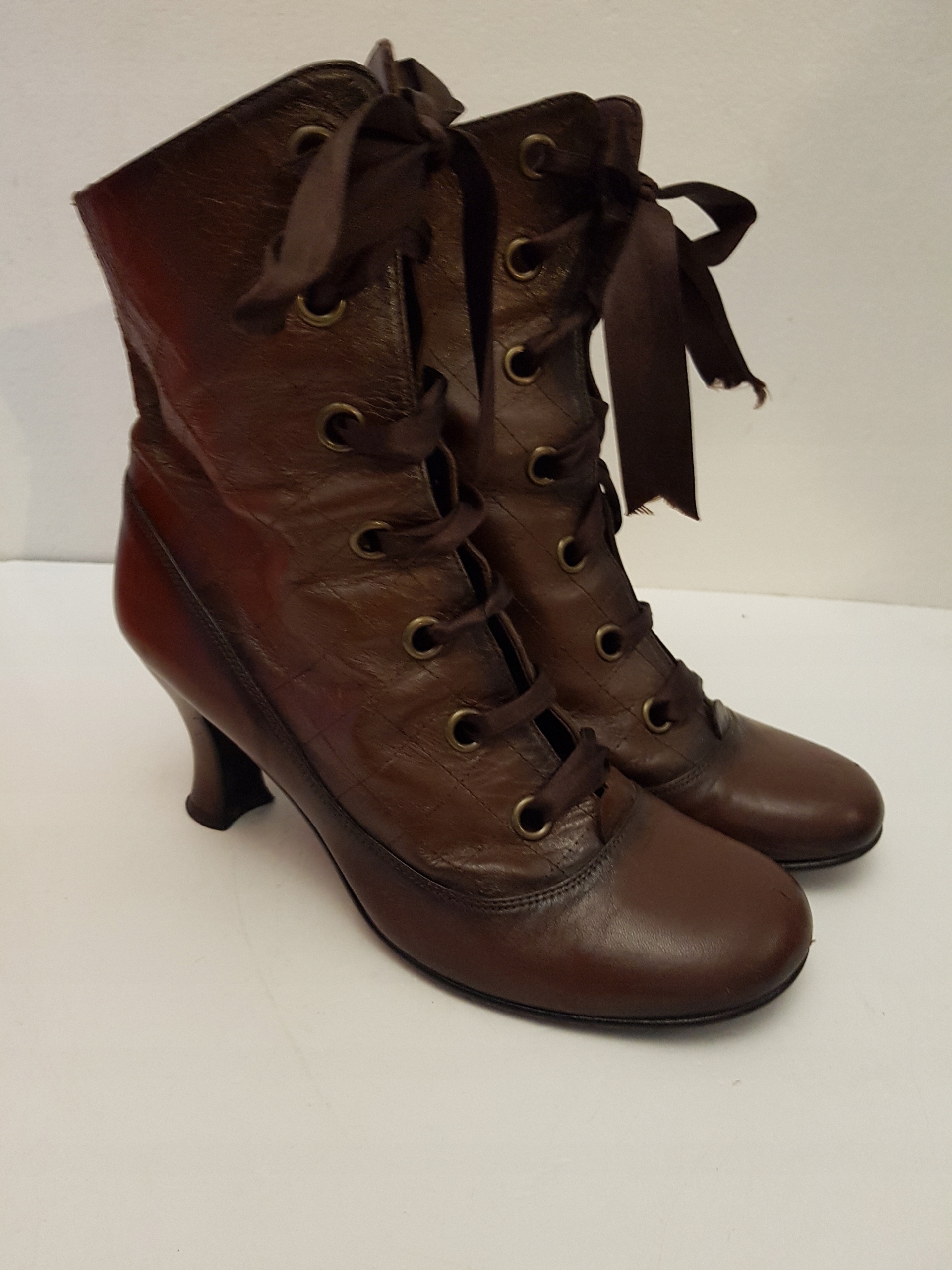 SACHA SKÓRZANE r.40 BOTKI BUTY STYL VINTAGE RETRO