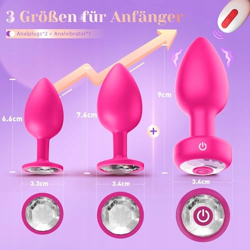ANALPLUG Zestaw Wibratorów Dla Kobiet 10 Trybów Zdalne Sterowanie APP — miniatura 2