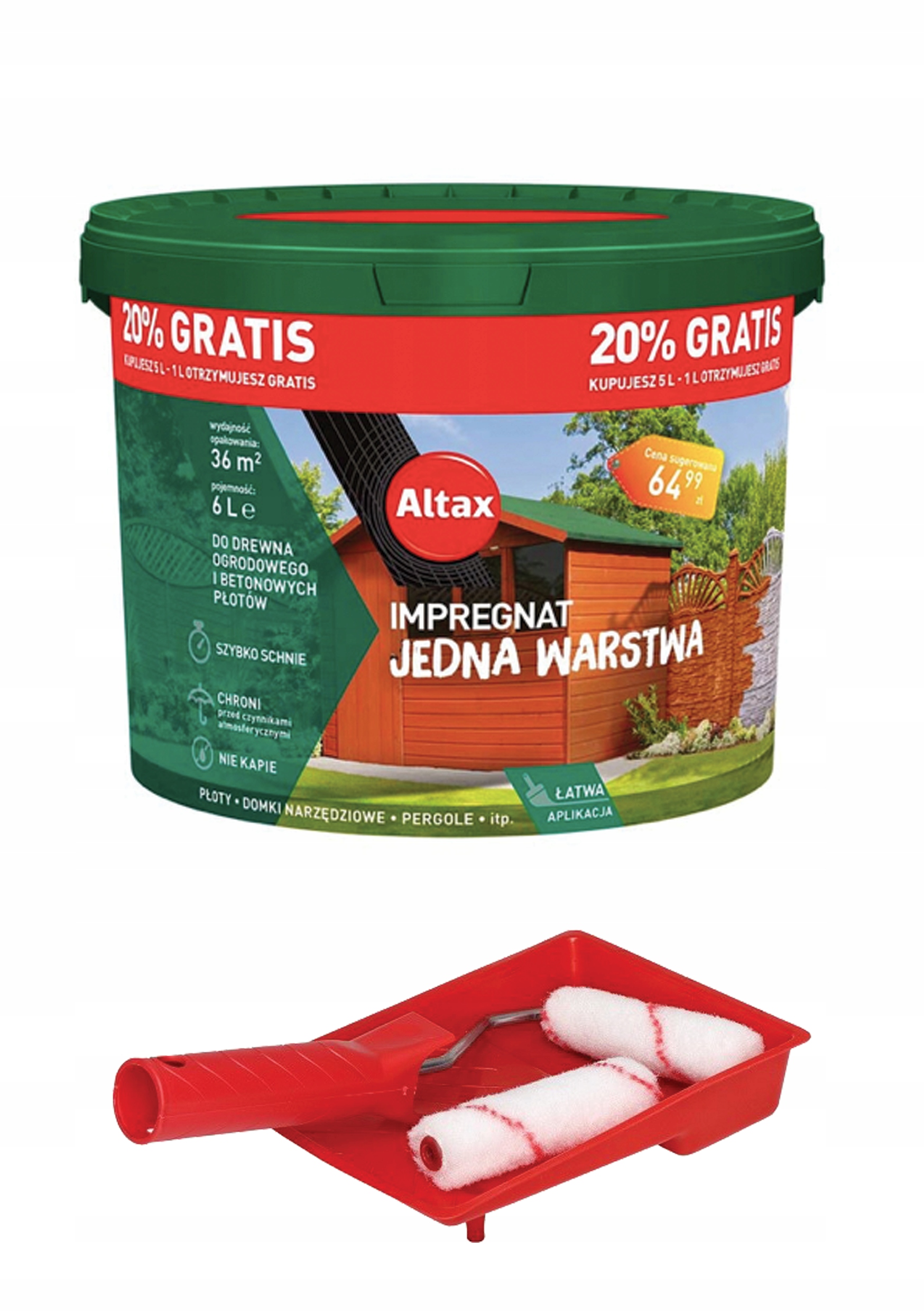 

Altax Impregnat Do Drewna Ogrodowego Tik 5+1L