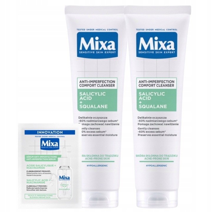 Mixa Čistící Gel proti nedokonalostem 2x150 ml