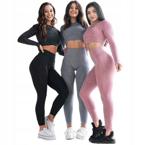 LEGGINSY GYM SILOWNIA PUSH UP BEZSZWOWE ELASTYCZNE
