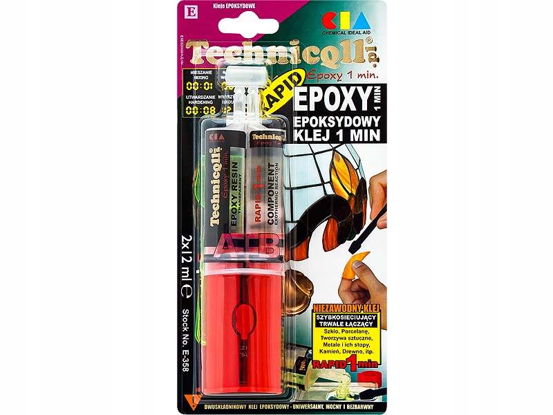 

Klej Epoxy bezbarwny 2x12ml Technicoll