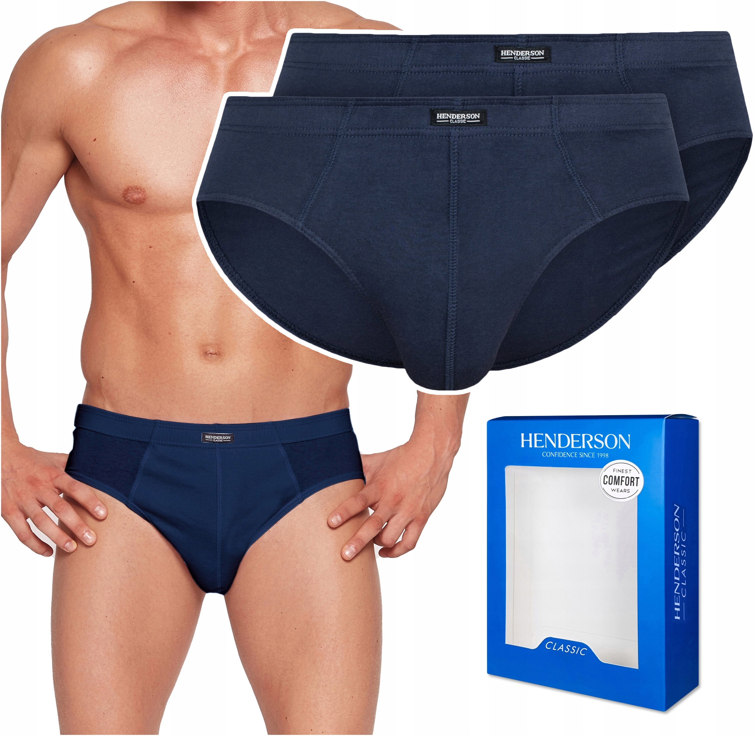 

Slipy męskie Henderson bawełna 2-pak Granat 3XL