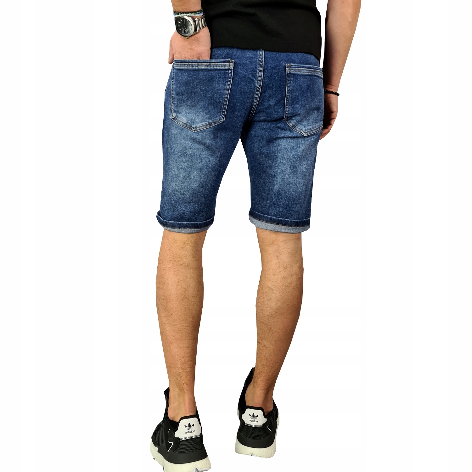 SPODENKI JEANSOWE MODNE WYWIJANE MOCNE 029 - M Rozmiar M