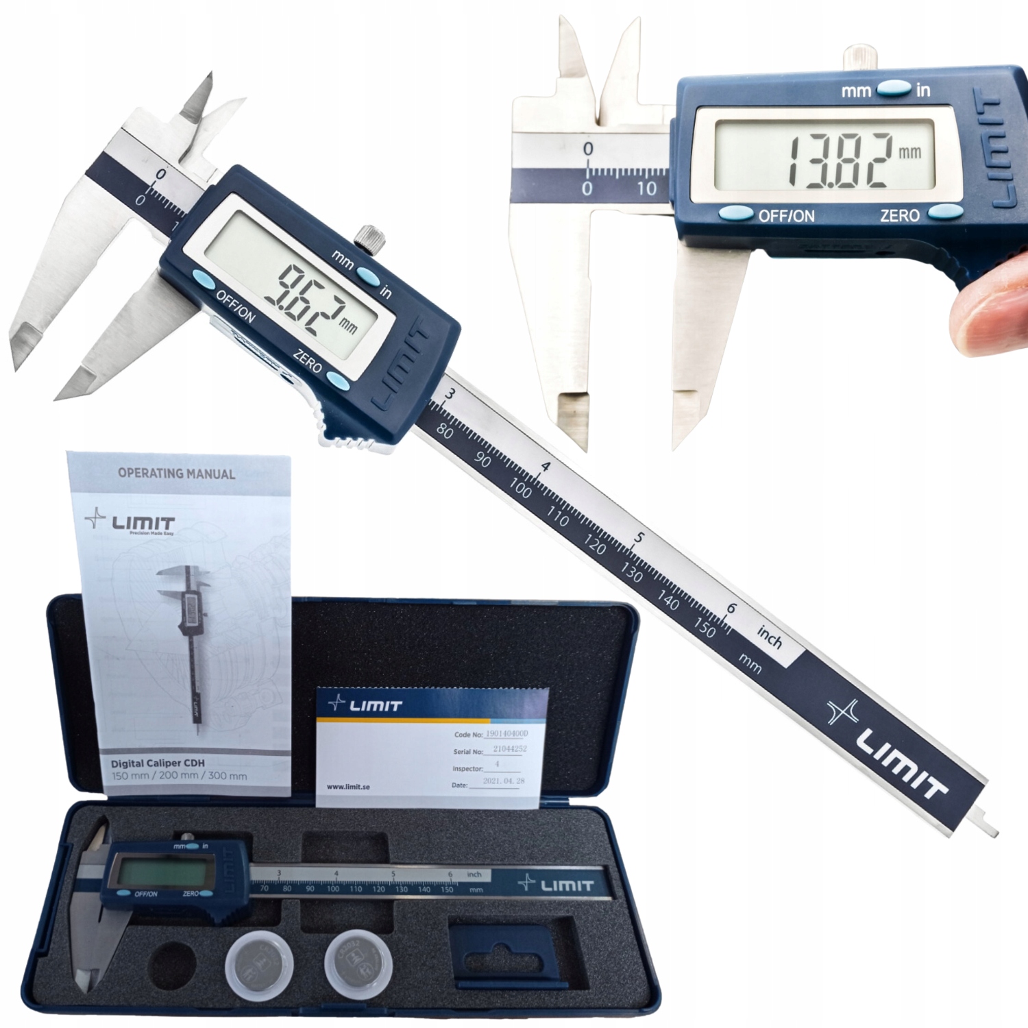 SUWMIARKA ELEKTRONICZNA CYFROWA 150MM 0,01MM LIMIT