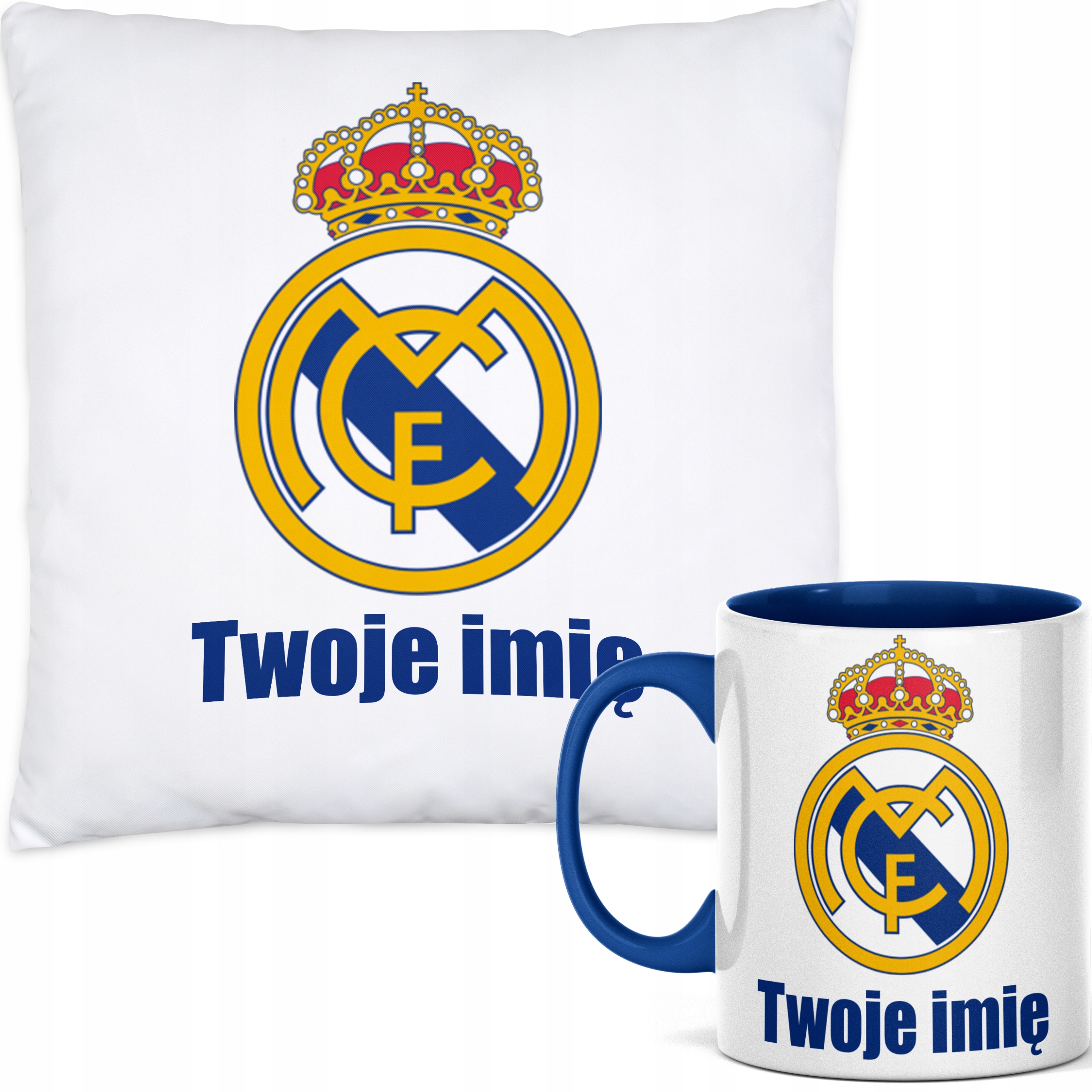 

Zestaw Poduszka Kubek Własnym Imieniem Real Madrit