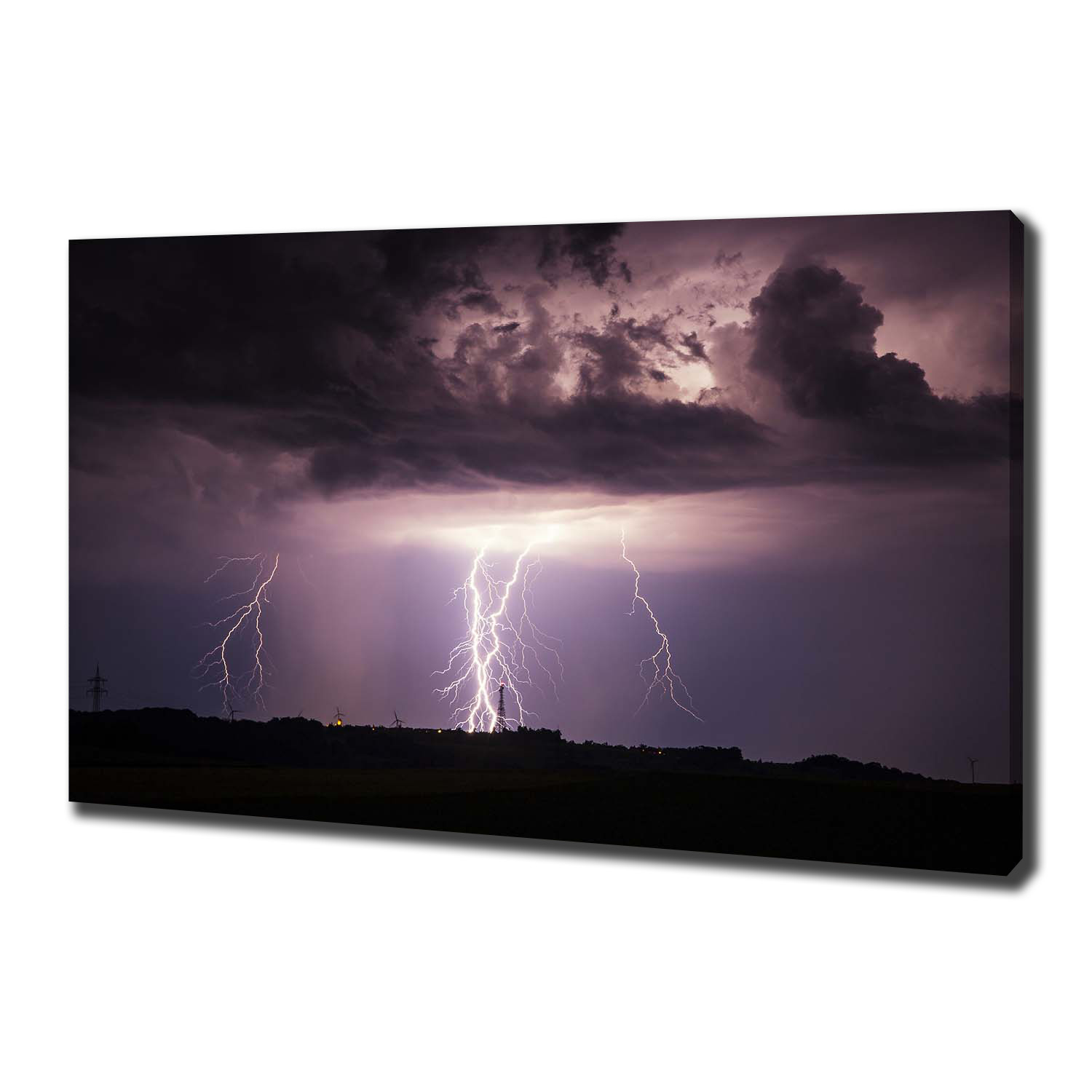 

Foto obraz na płótnie Burza z piorunami 100x70 cm