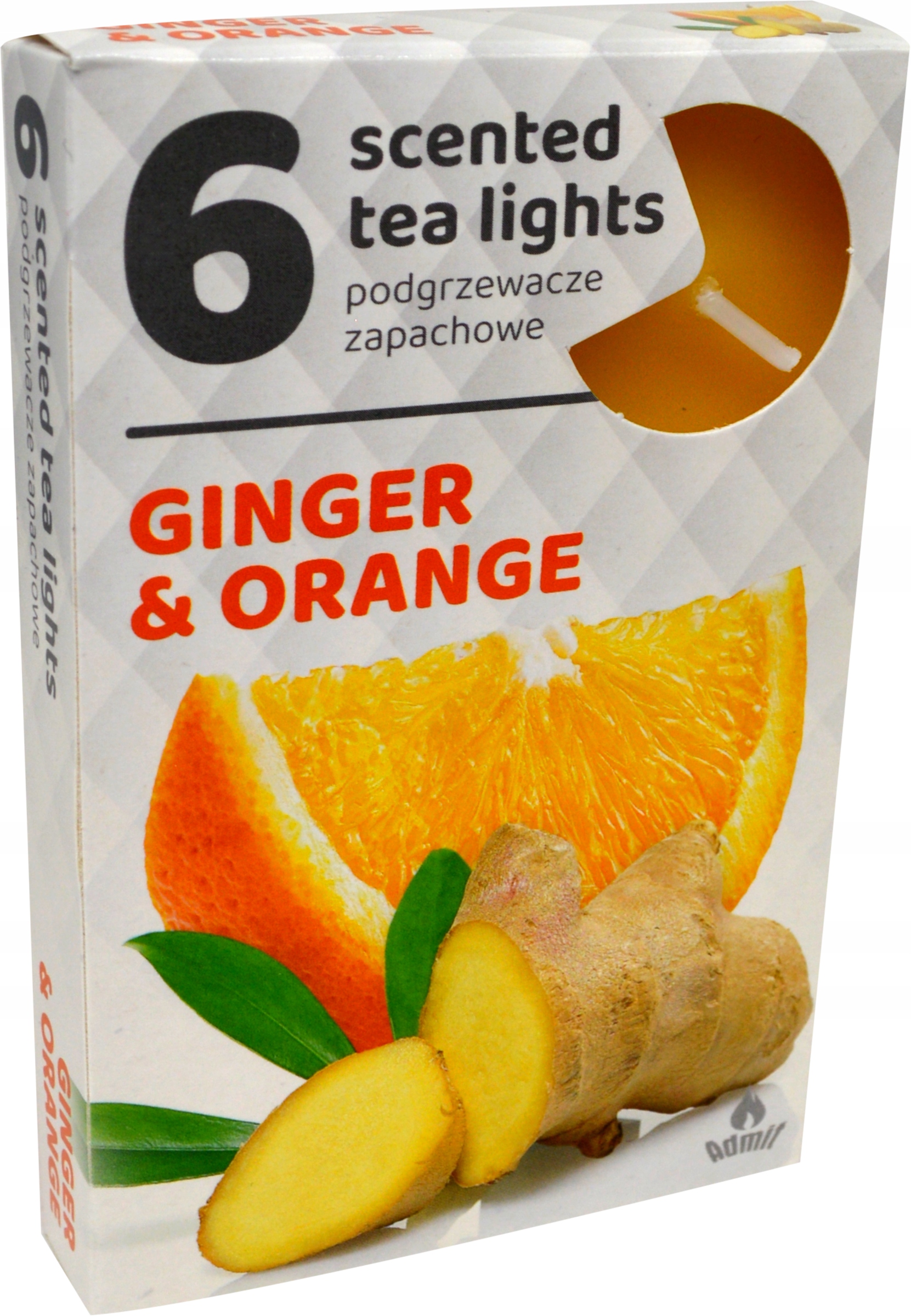 Podgrzewacze zapachowe 6 sztuk, zapach IMBIR POMARAŃCZA
