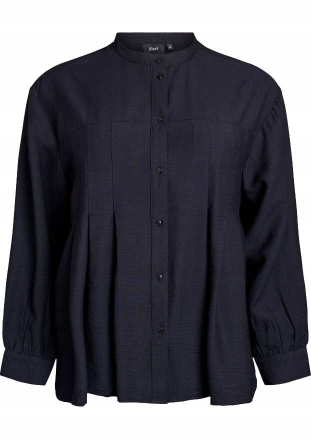 Tunika Plus Size Zizzi Elegantní Černá Viskózová Košile 672A 48