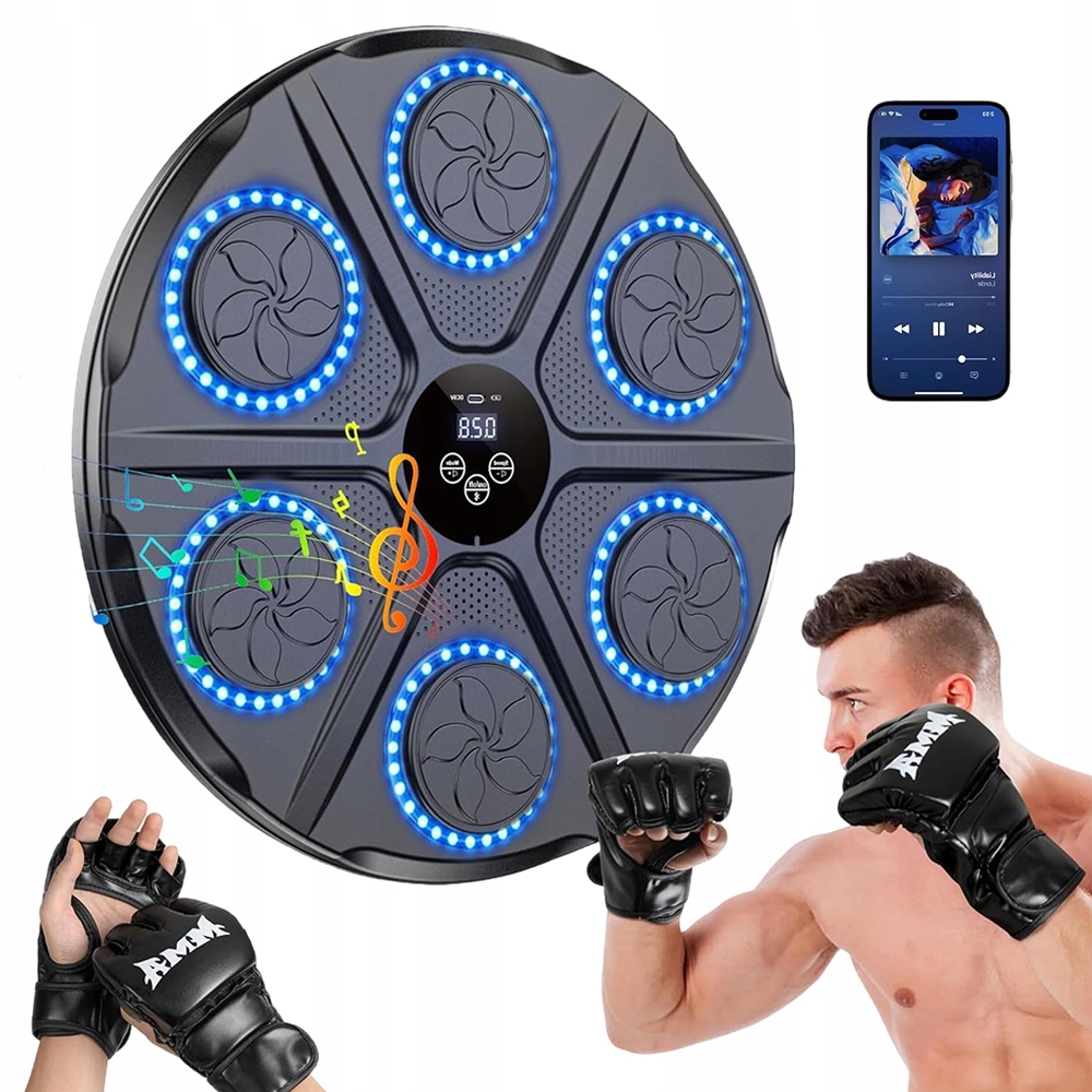 Music Boxing Machine Ściana Bokserska Muzyczna Tarcza Bluetooth 12 Trybów