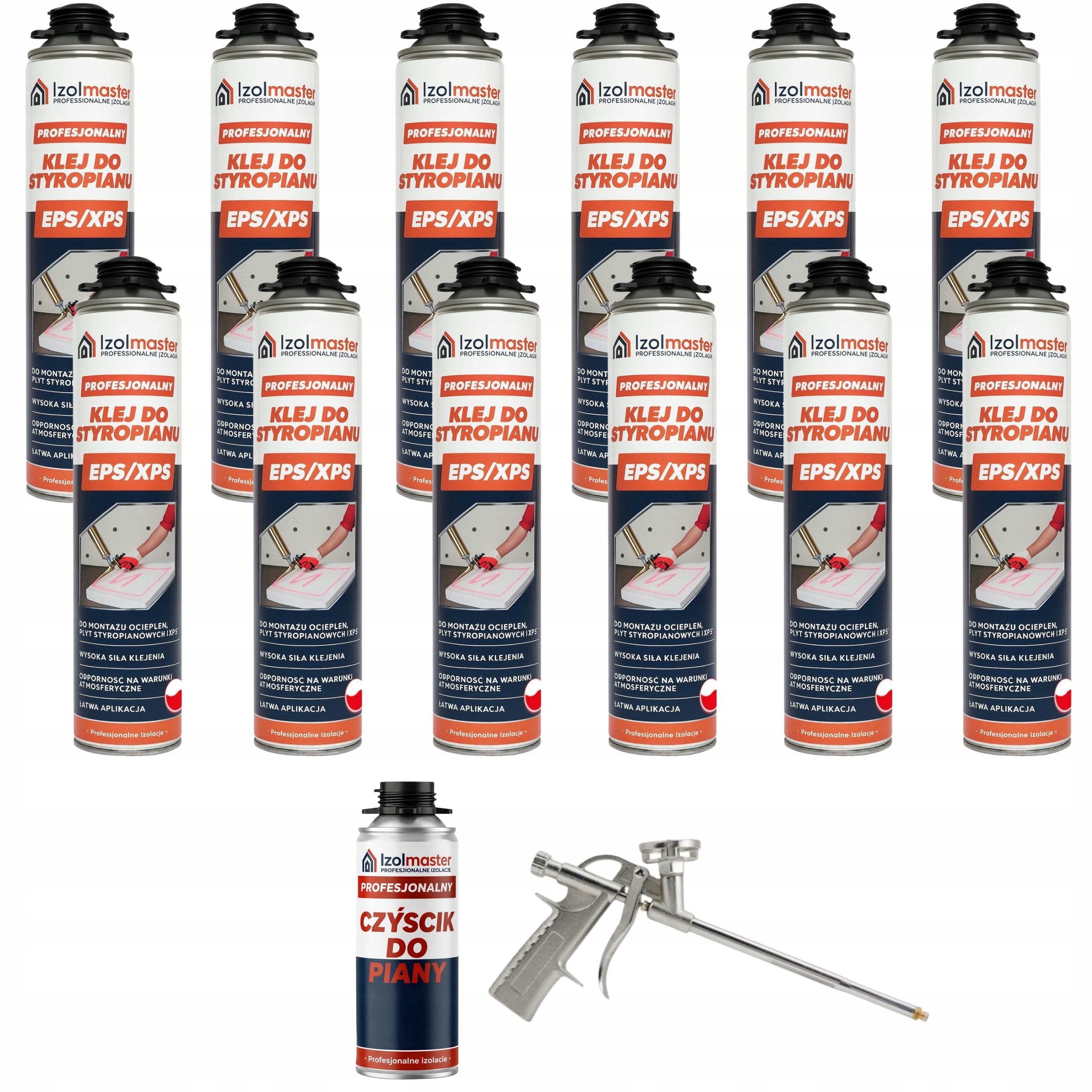 Lepidlo na polystyrénové pištole Lepiaca Pena Eps Xps 750 ml Pištoľ Čistič