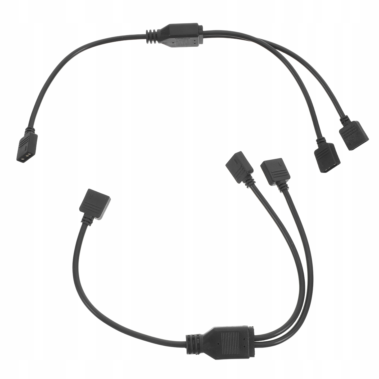 2 SZT. CZARNY KABEL ROZDZIELAJĄCY ARGB 3-PINOWY DO PŁYTY GŁÓWNEJ KOMPUTERA