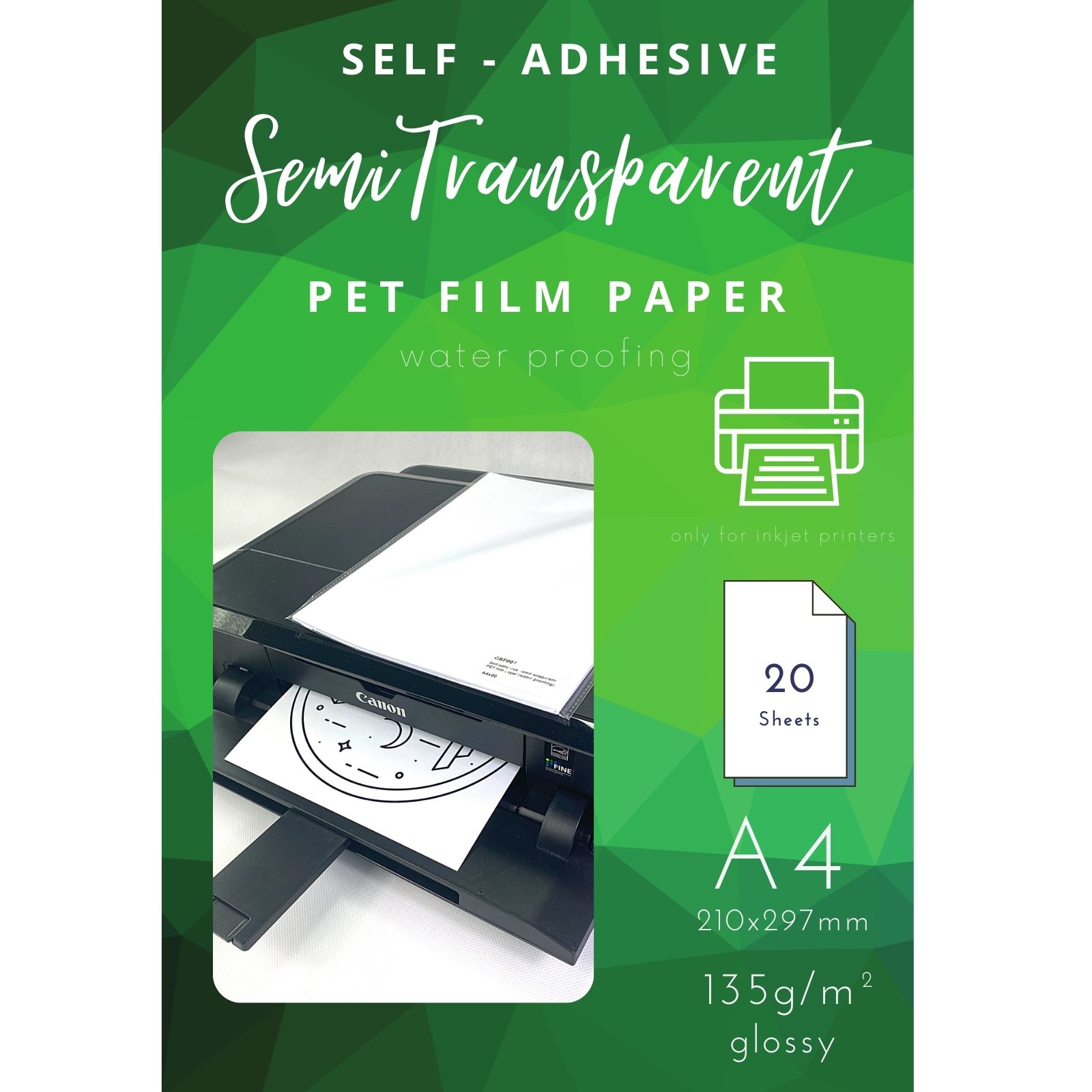 

Samoprzylepny papier półprzezroczysty wodoodporny