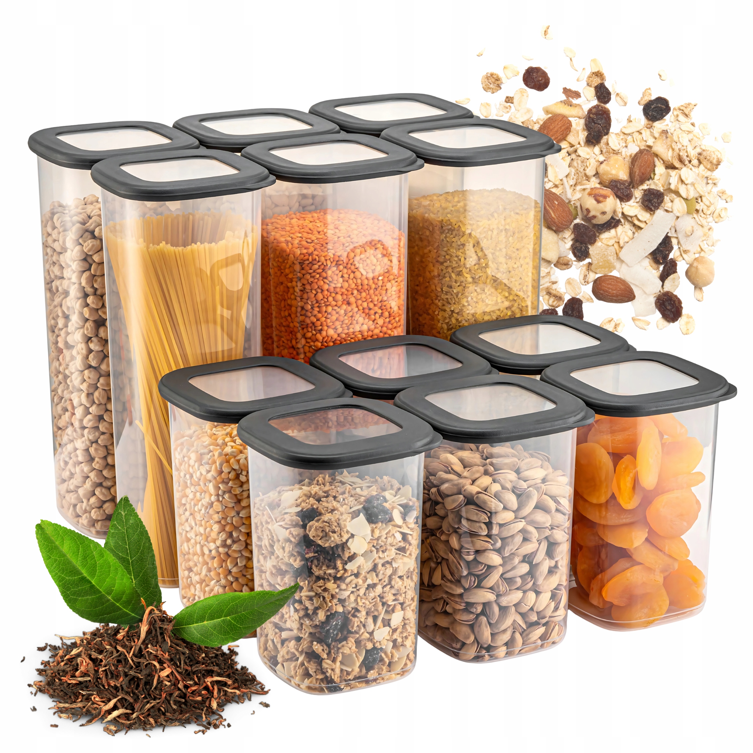 Sada dóz na potraviny , 12 kusů bez Bpa, 6x 2 l 6x 1,2 l