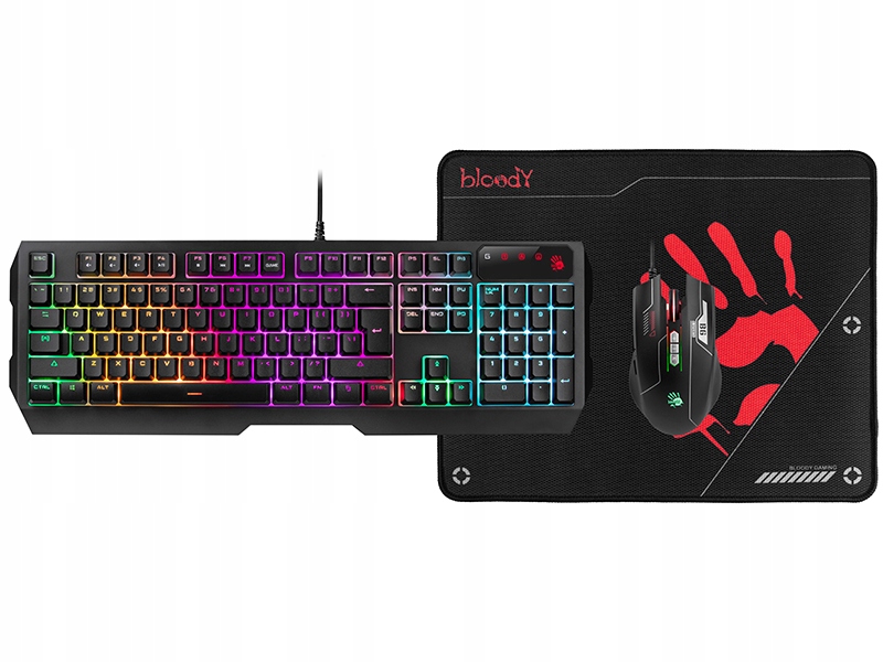 Sada klávesnice myš podložka A4TECH Bloody Usb B1700 Bloody