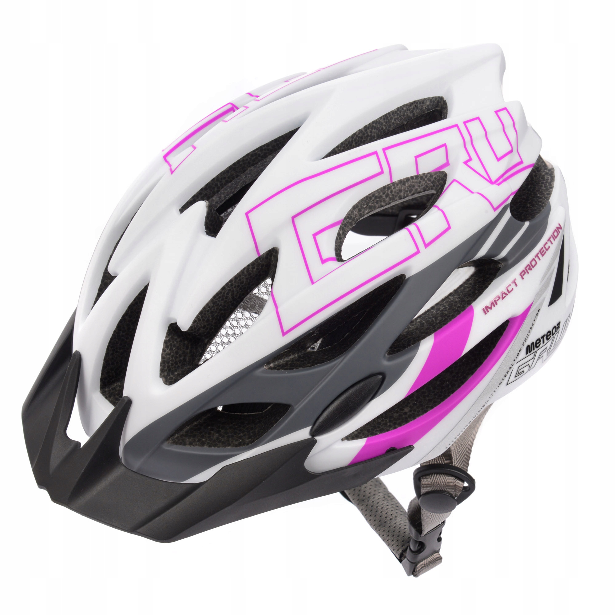 Kask rowerowy regulowany lekki na rower z daszkiem Meteor Gruver S 52-56 cm