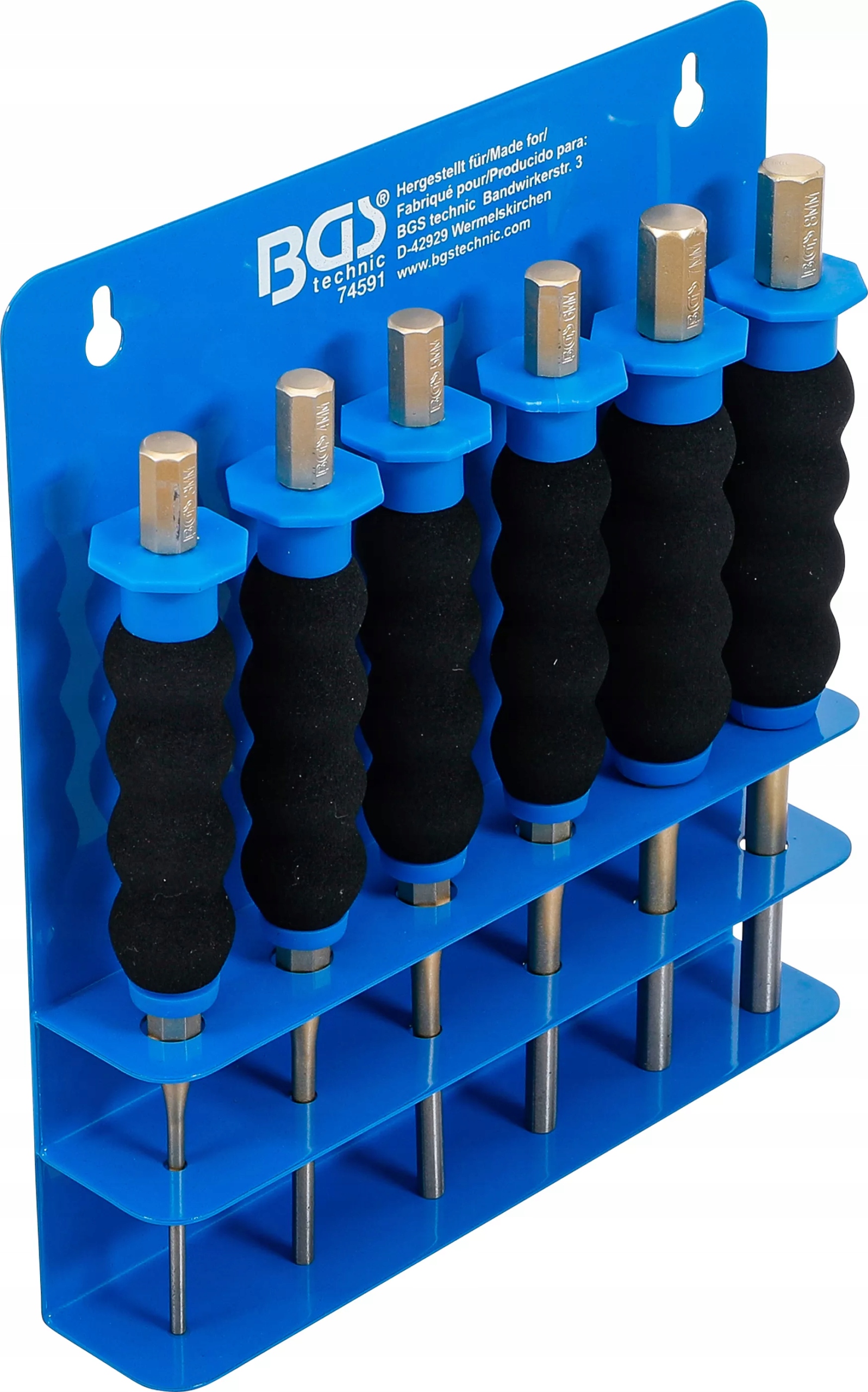 Sada vyrážečů závlaček s ochranou rukou 180 mm 3 8 mm 6 ks Bgs 74591