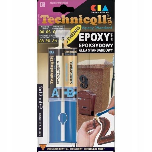 KLEJ UNIWERSALNY EPOKSYDOWY 2X12ml TECHNICQLL