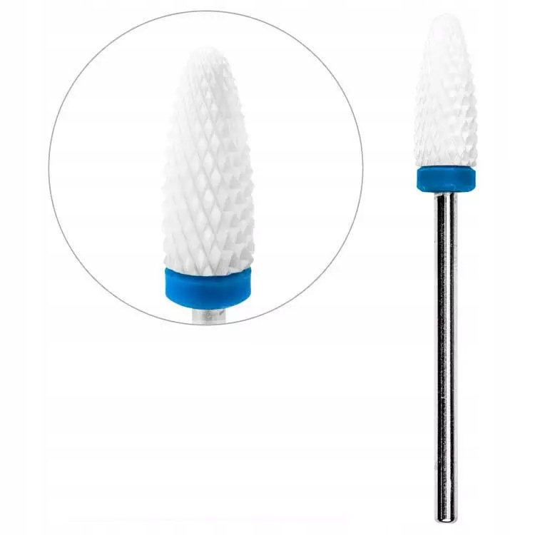 Frez Ceramiczny do żelu stożek cylinder niebieski