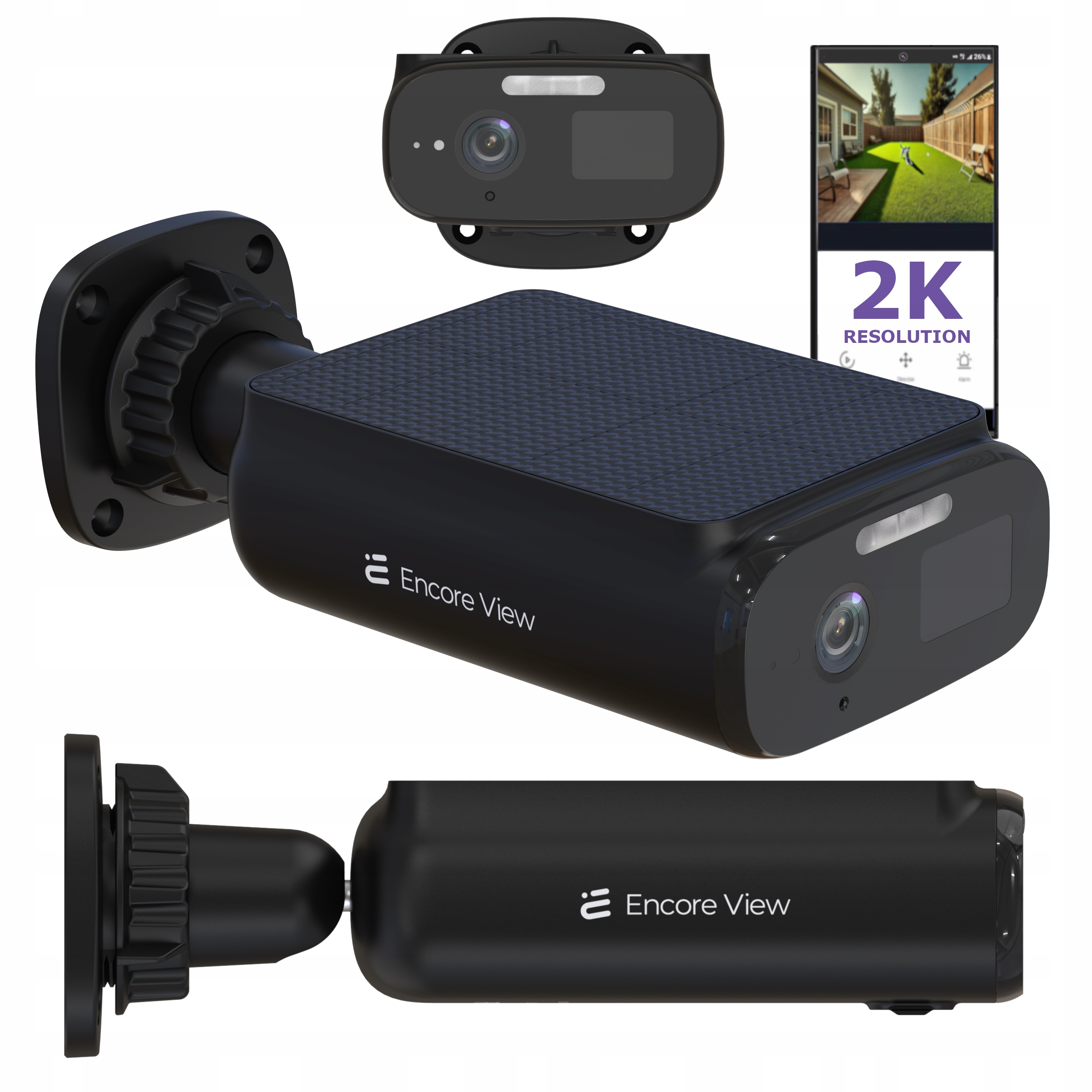 WiFi kamera Solarna venkovní 2K reproduktor IP66 alarm Tuya aplikace Encore View