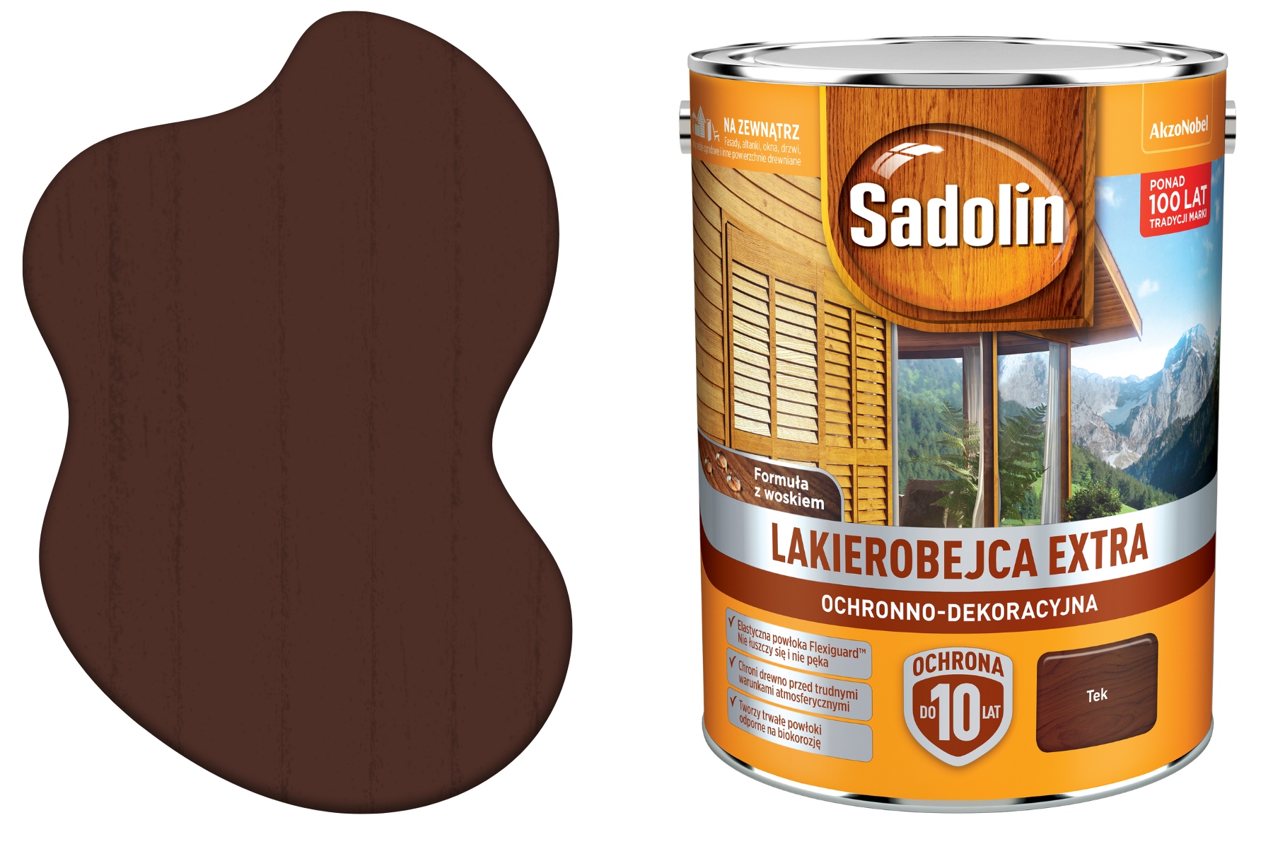 Wydajna Lazura Do Drewna Extra Ochronna Dekoracyjna Tek 5L