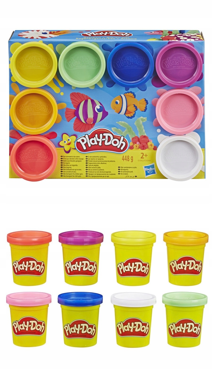 Плей до PLAY DOH E5062 РАДУЖНЫЕ ЦВЕТА РОГА 8ШТ