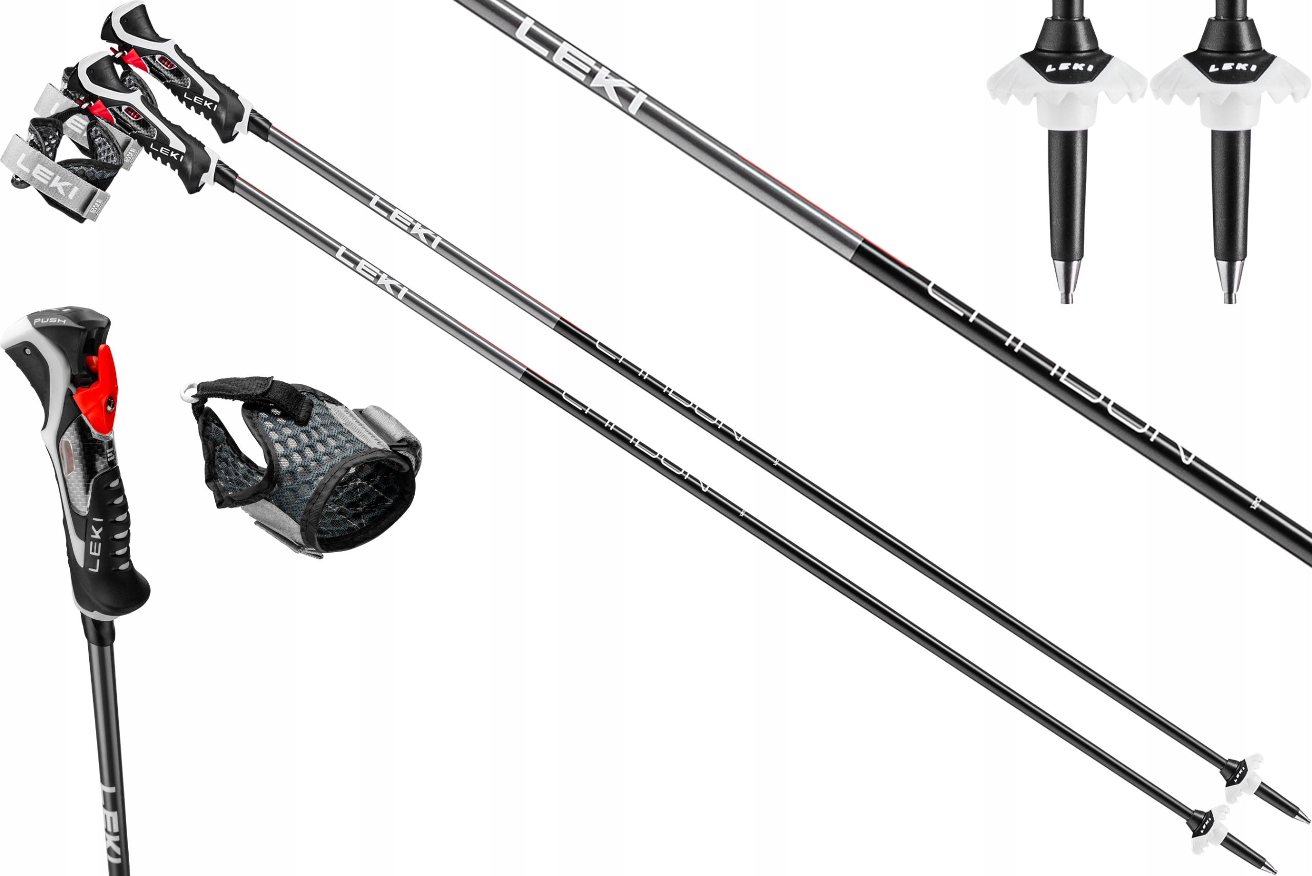 Kijki kije narciarskie zjazdowe Leki Carbon 14 Trigger 3D 65067902 120cm