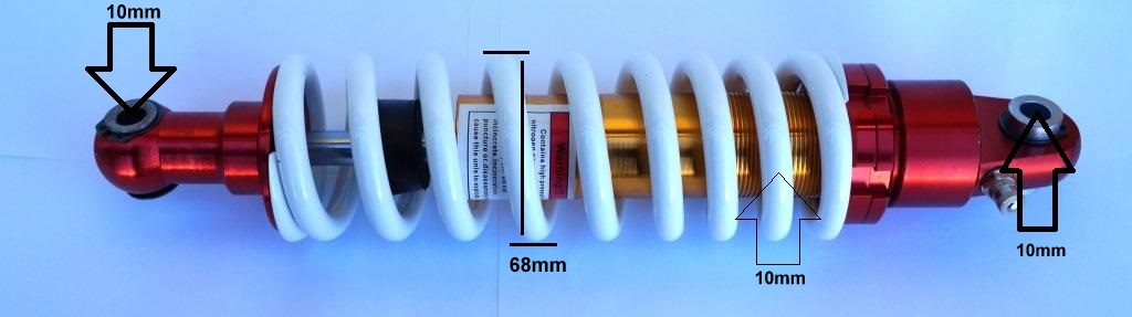 AMORTYZATOR TYŁ 31 CM QUAD PREDATOR JINLING 250 Producent Bashan