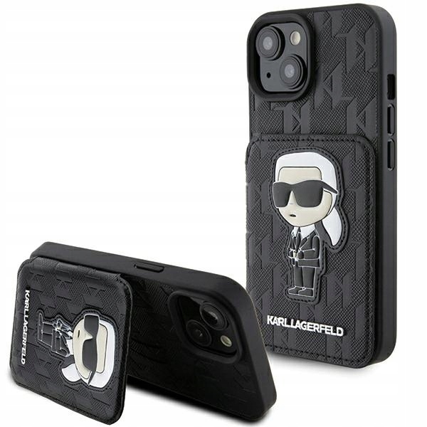 Etui Karl Lagerfeld Saffiano Cardslots and Stand Monogram Ikonik Patch do