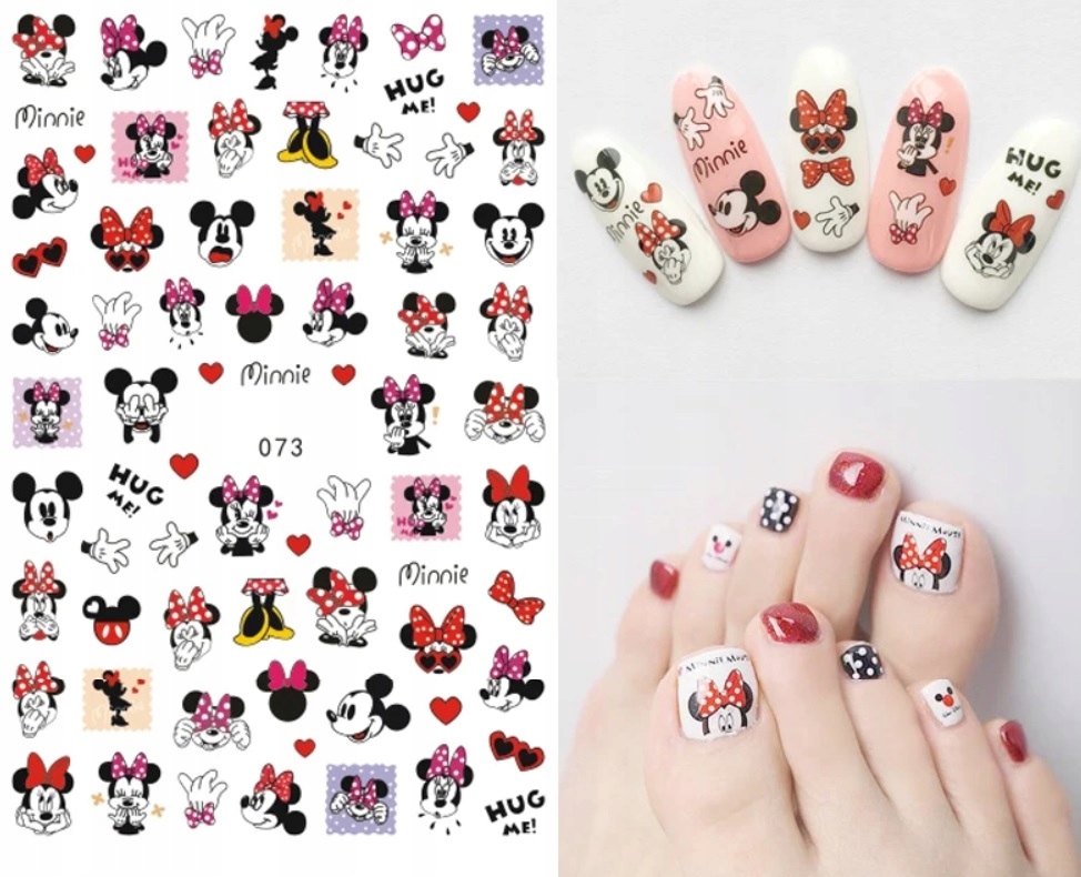 NAKLEJKI NA PAZNOKCIE SAMOPRZYLEPNE 3D POSTACIE Z KRESKÓWEK