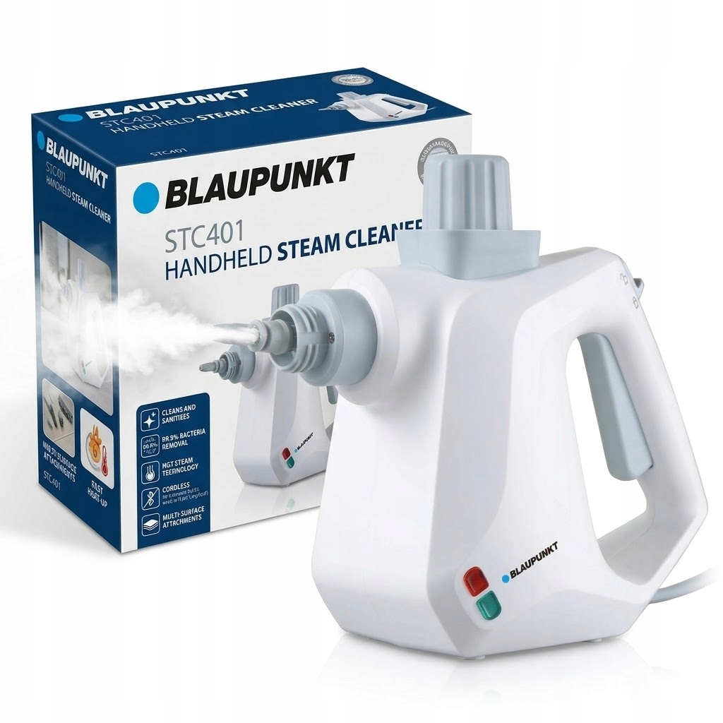 Myjka Parowa 3.5 Bar 400 ml Akcesoria Dodatkowe Dysze Blaupunkt STC401