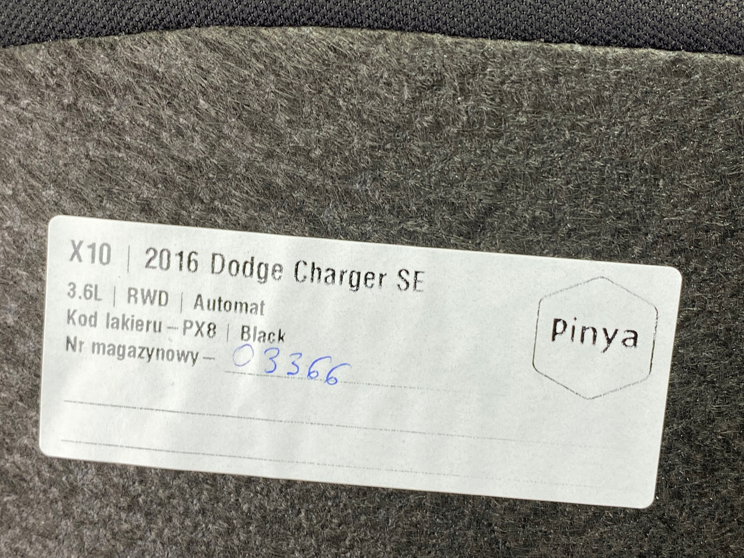 Oparcie upholstery right Dodge Charger 2015+ USA