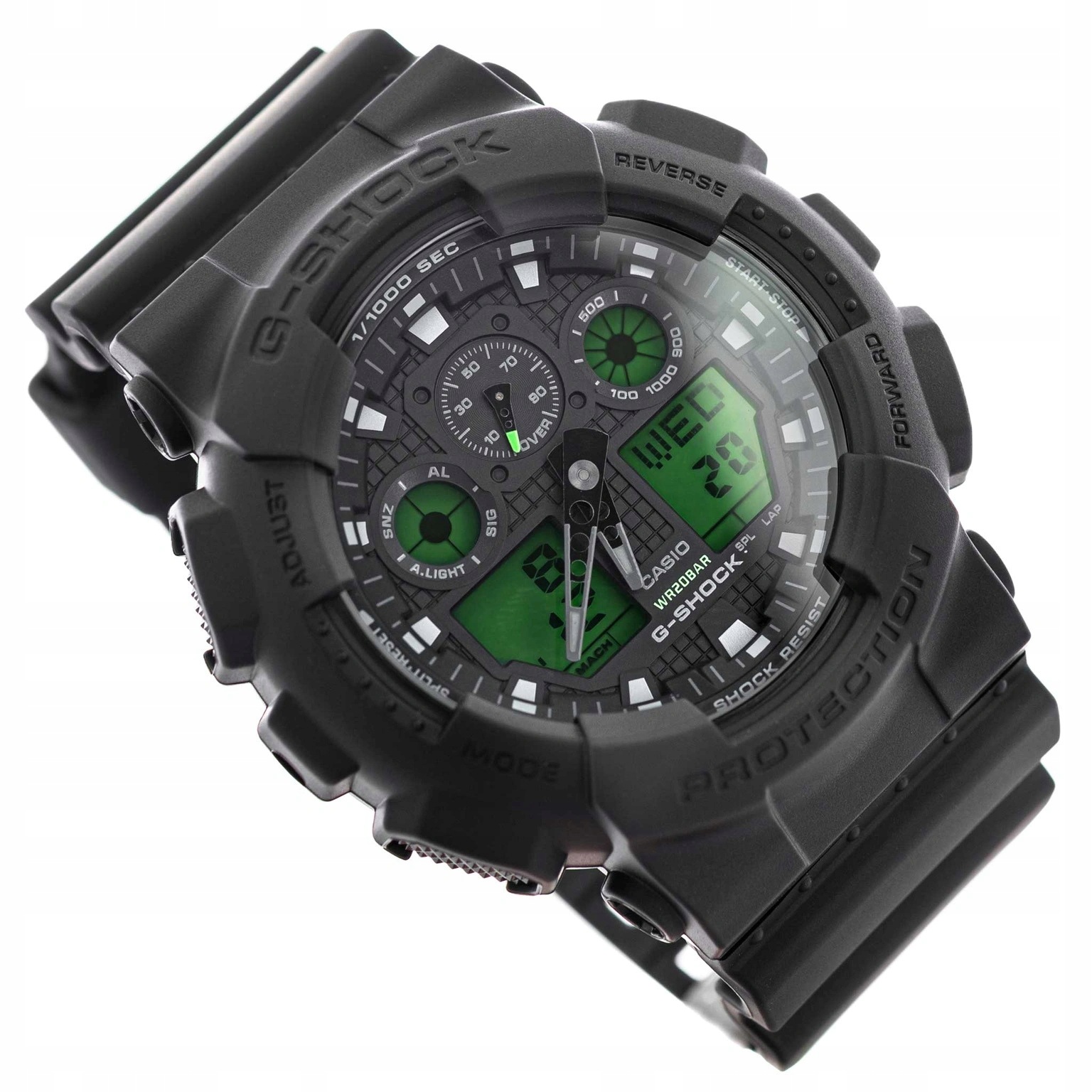 Pánské Hodinky Casio GA-100BEG-1AER G-shock Černé S Sportovním Řemínkem 200 M