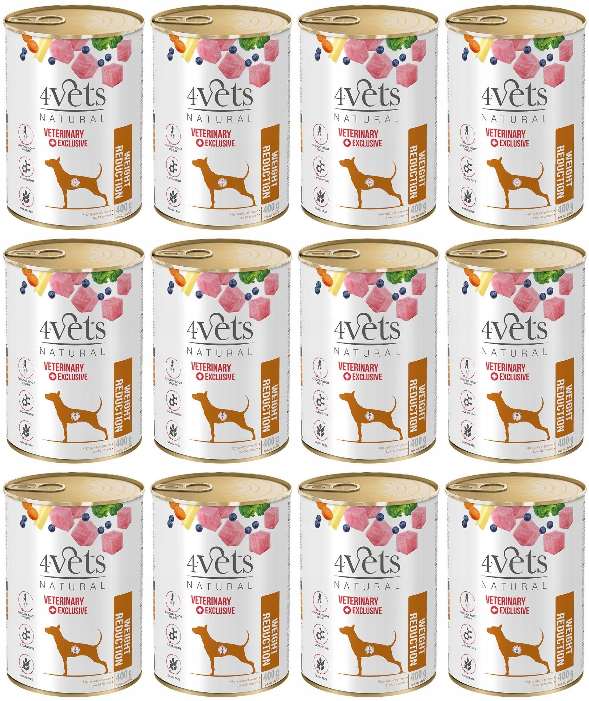 Levně 4Vets Natural Dog Weight Reduction 12 x 400 g