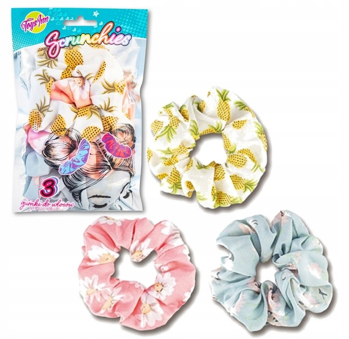 

Gumka Do Włosów Scrunchies 3 szt. Stnux Kwiaty