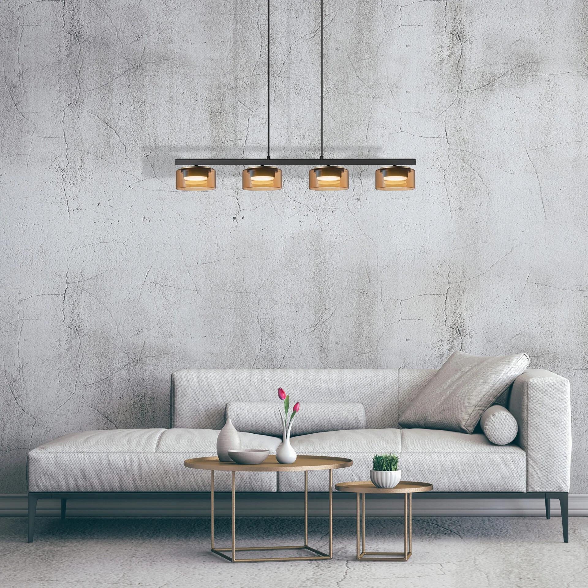 Sanico Goldlux Ofelia 4xGX53 závěsná lampa amber 4000K IP20 331311