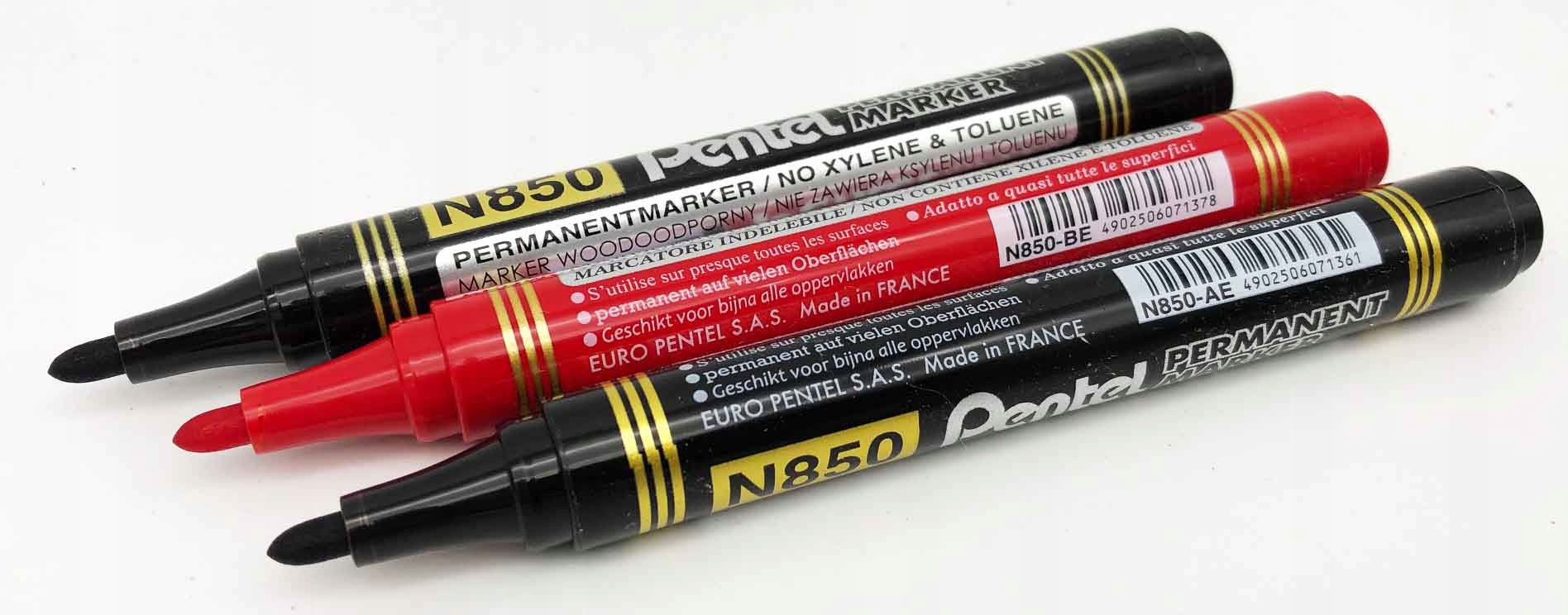 

Marker Permanentny 3szt Komplet Pentel