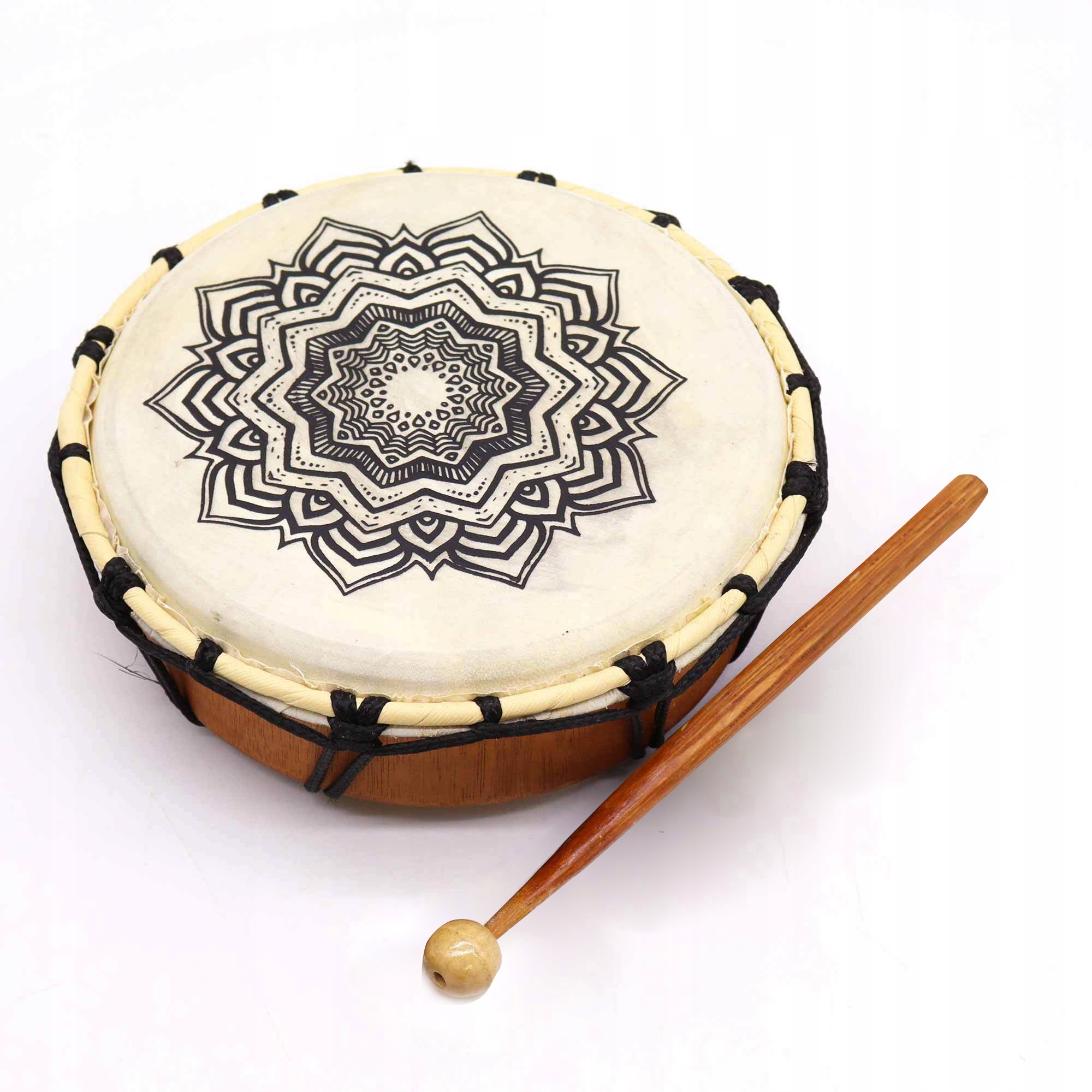 Šamanský buben Mandala s paličkou – 20 cm