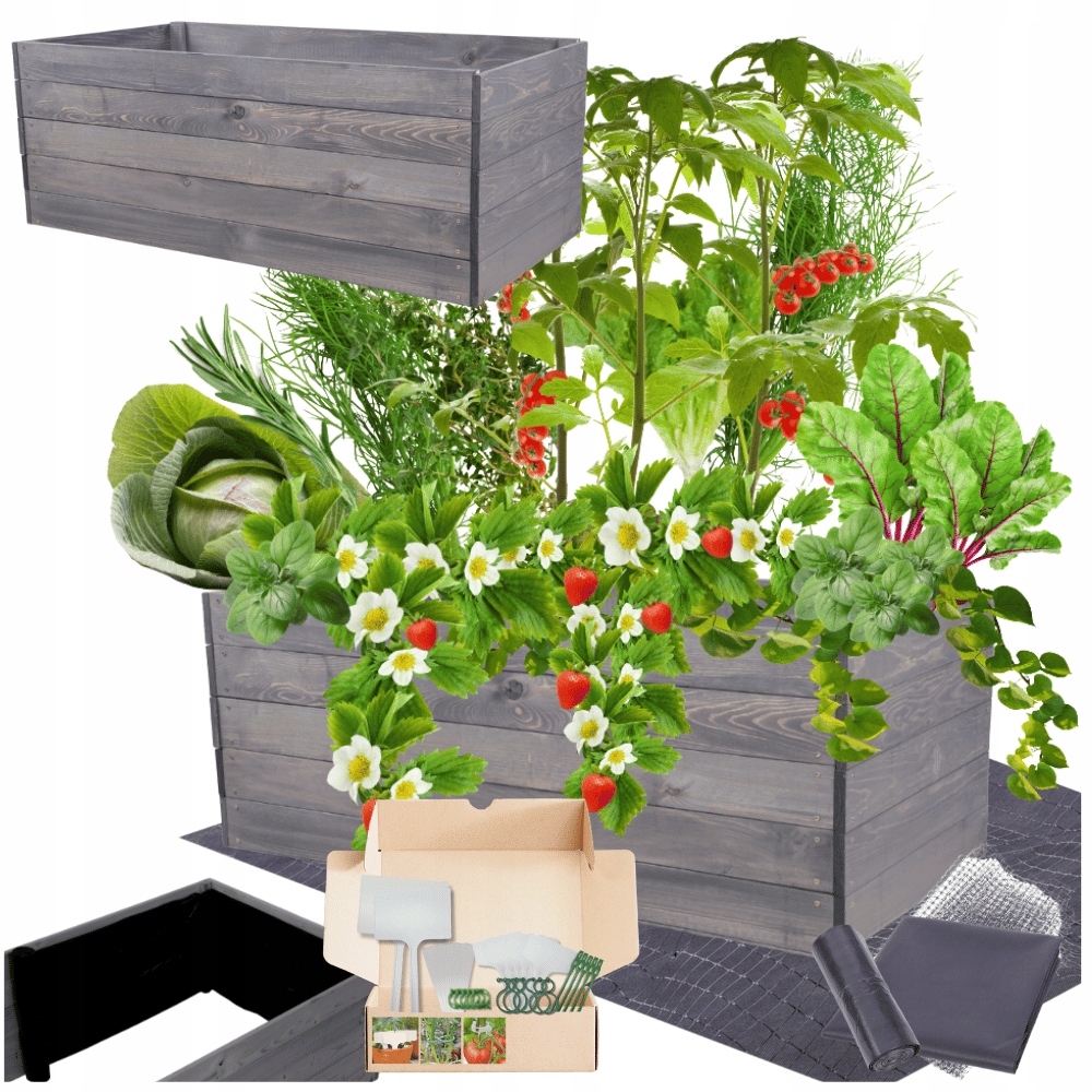 Vyvýšený záhon zeleninová zahrada truhlík pařeniště květináč impregnace 45x120x80