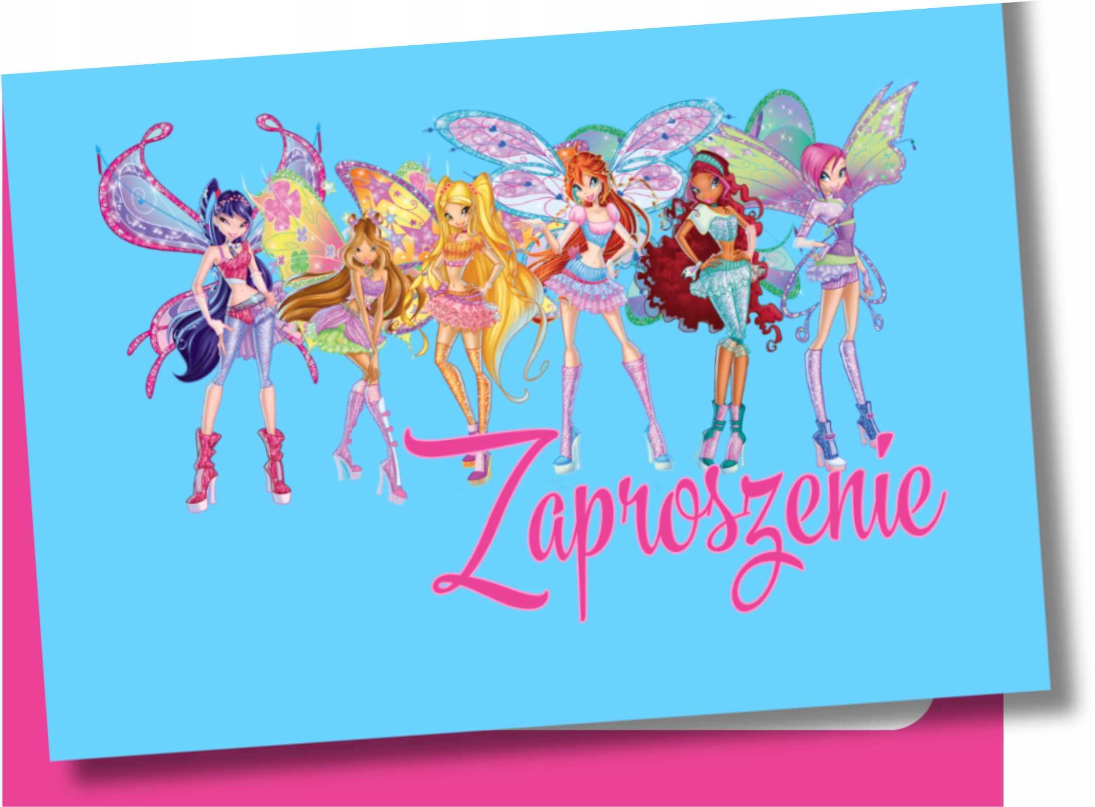 ZAPROSZENIA URODZINOWE WINX 15x10cm