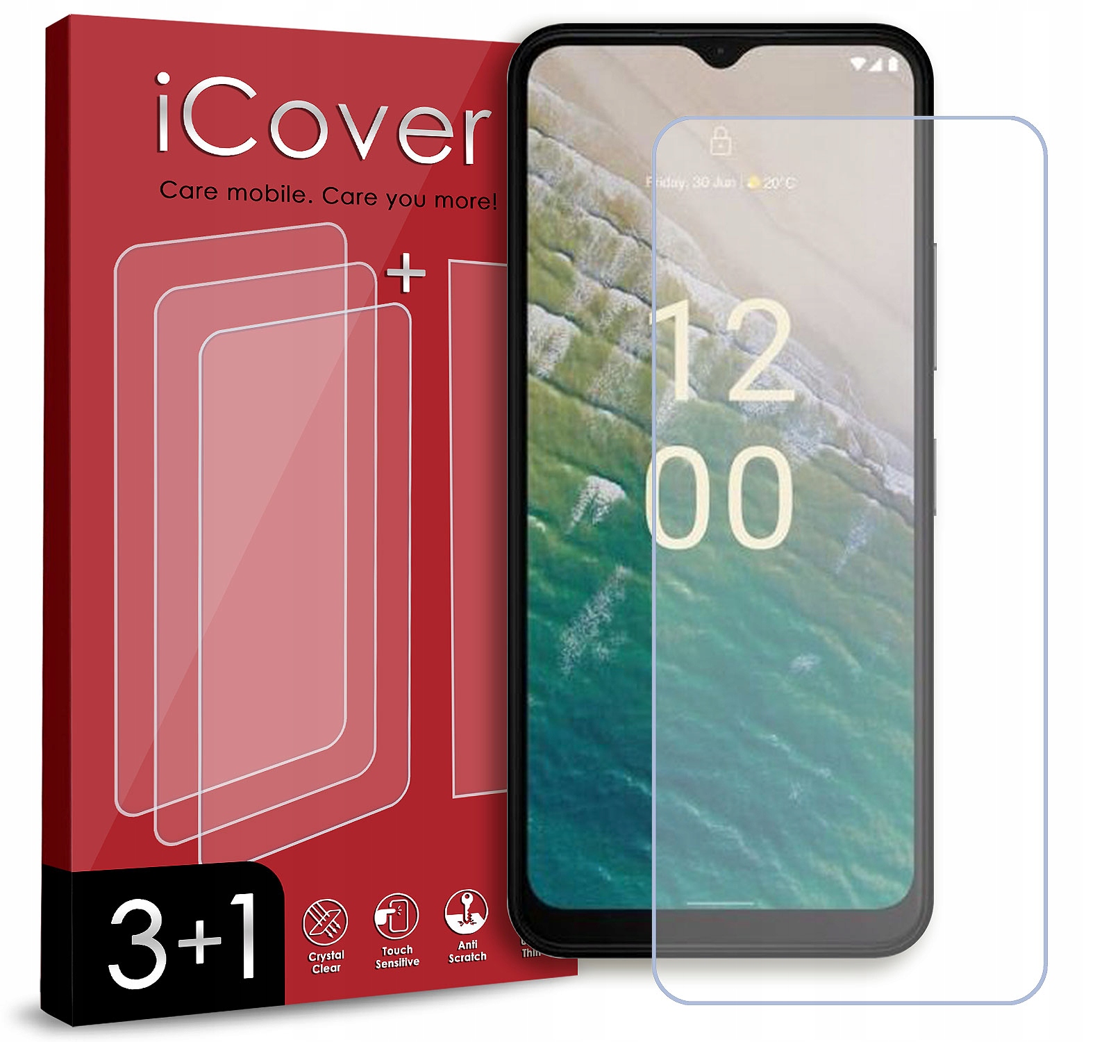 

3+1 Niepękające Szkło Do Nokia C32