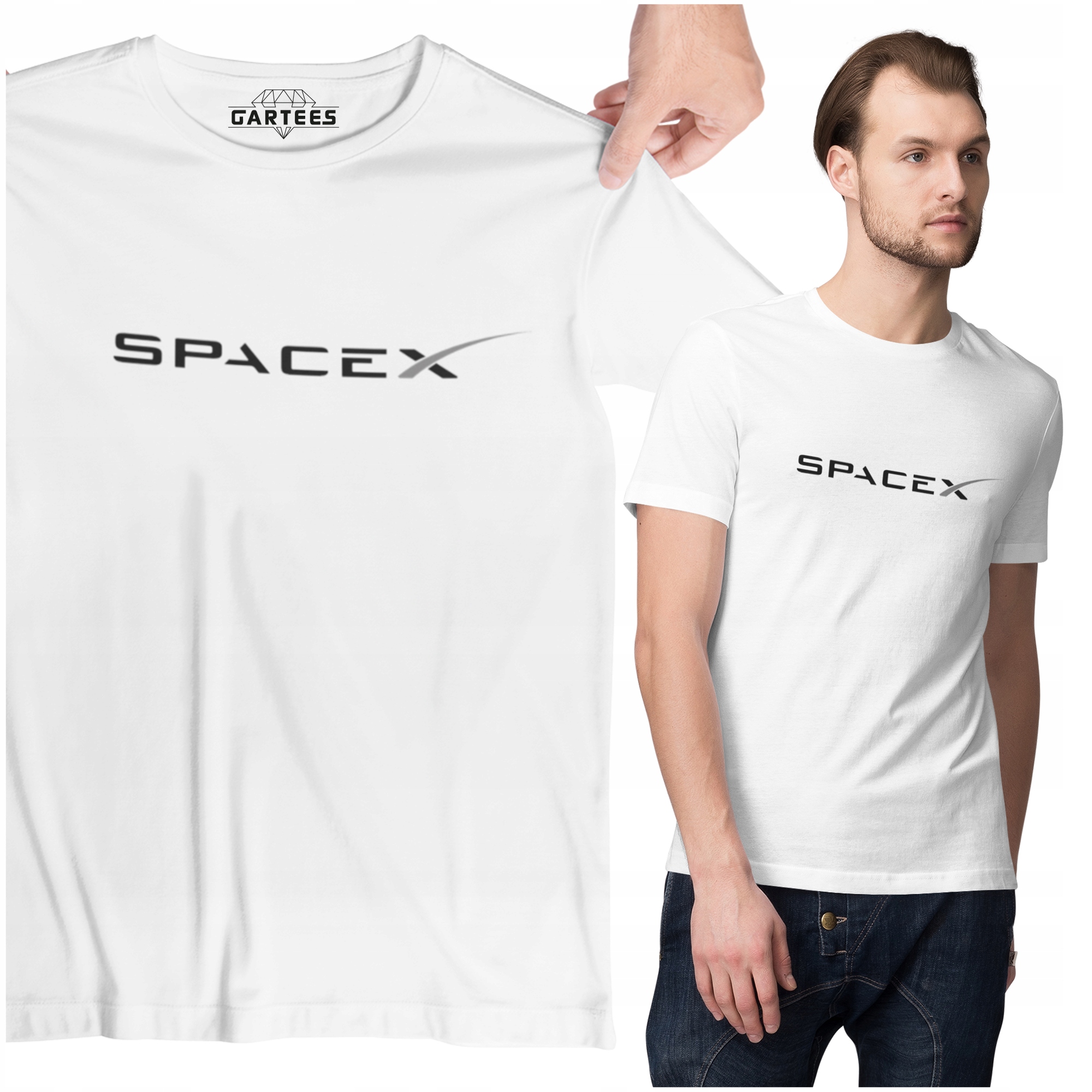 

Koszulka T-shirt Męska Męski Nasa Spacex Space X