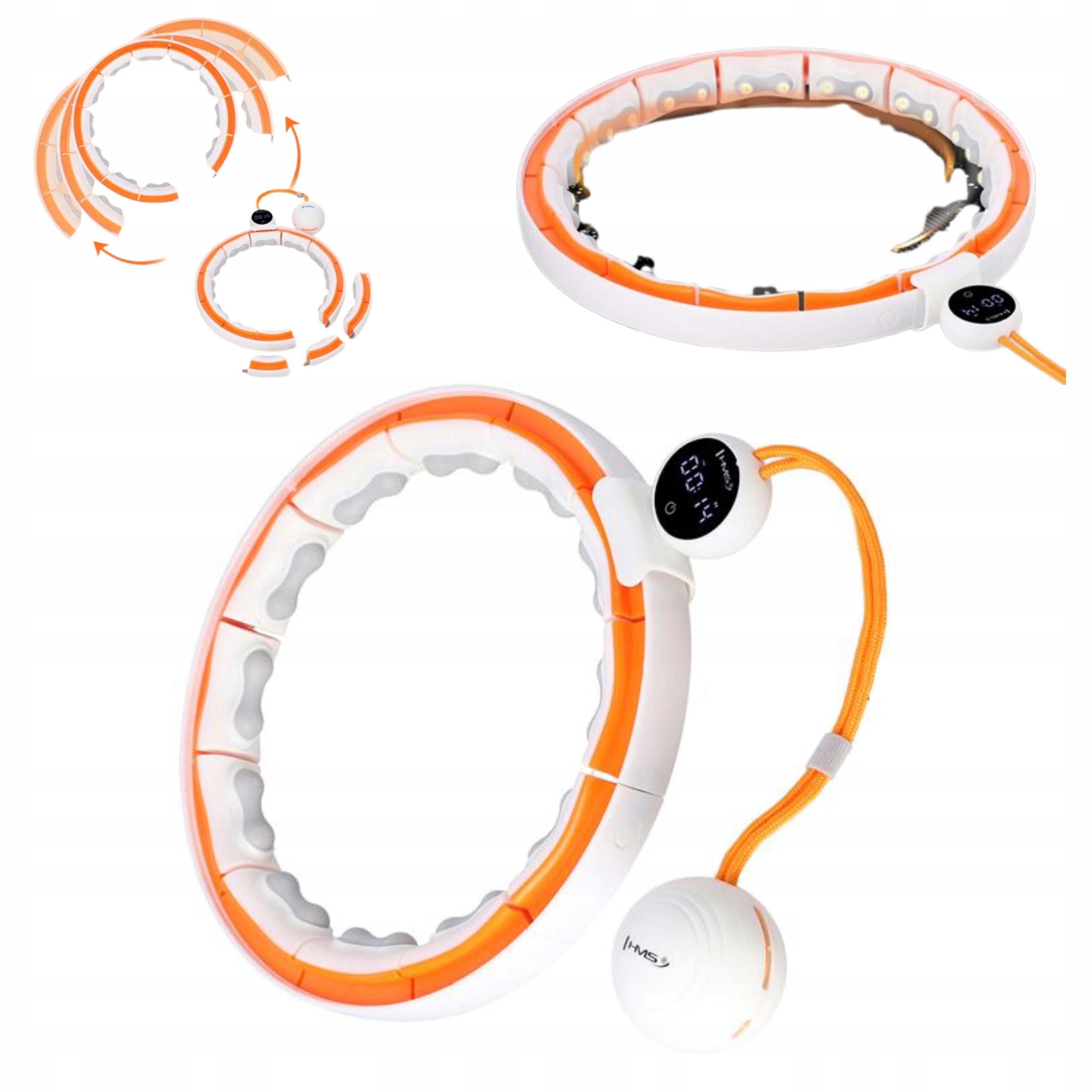 Hula Hoop Bílo-oranžové magnety Počítadlo výstupků Tpe Zatížení Hms