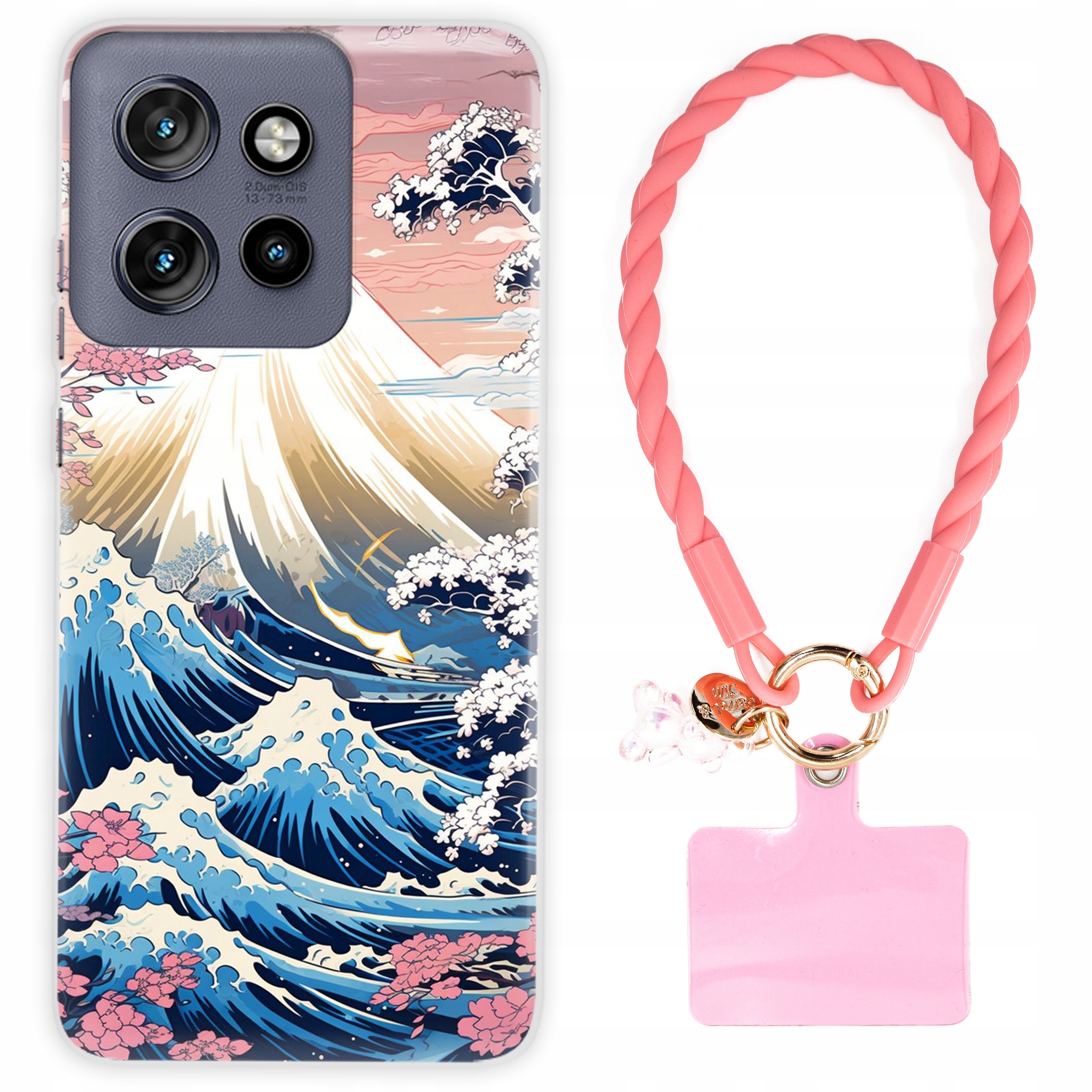 Pouzdro Pro Motorola Edge 50 Neo Pastelové pouzdro|růžové vodítko–ochrana telefonu