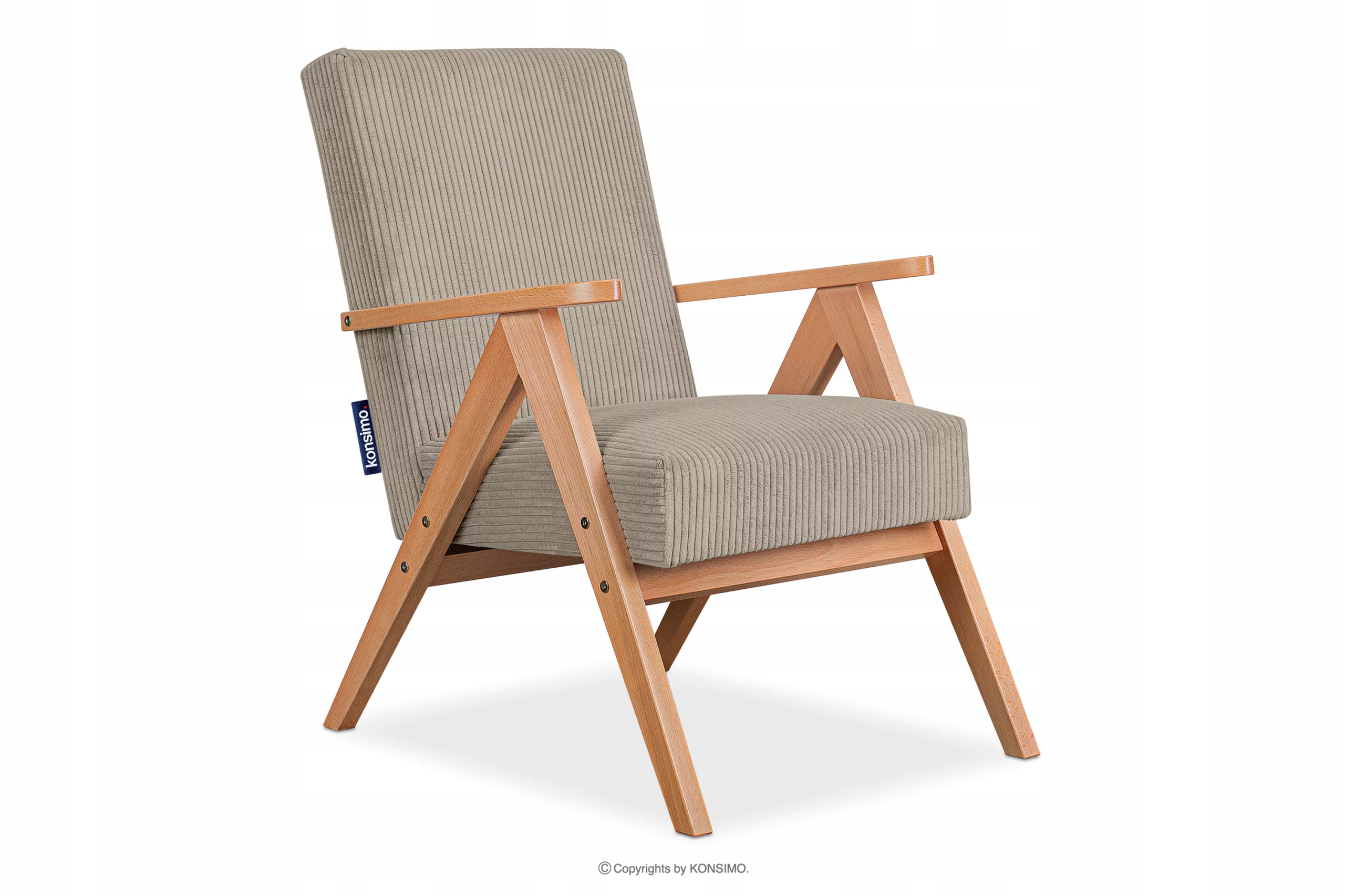 Fotel tradycyjny Konsimo beżowy (5904061901700) • Cena, Opinie ...