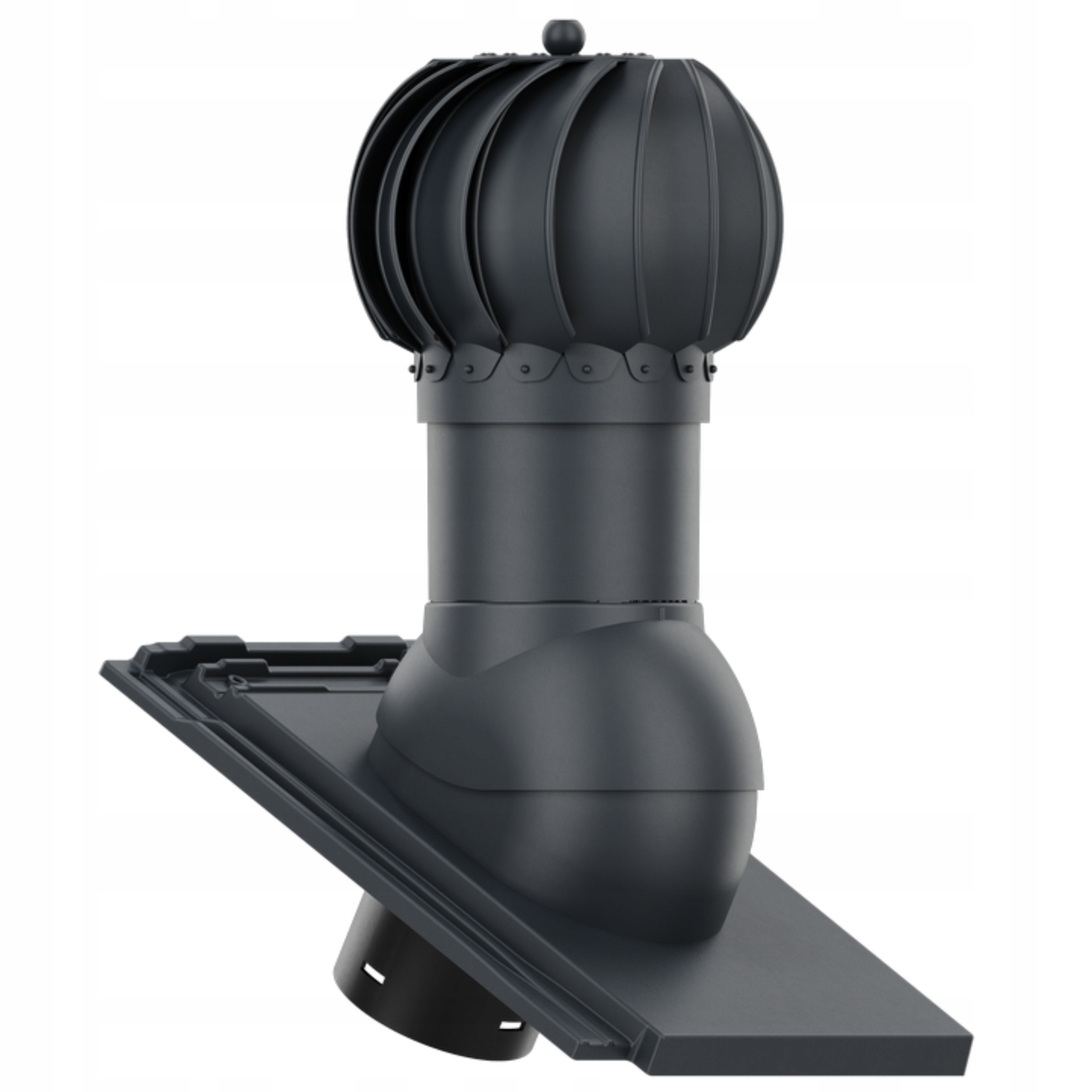 Rotační kulový Větrací komín , průměr 125 mm, Koramic Orea 9 Šedá Antracit